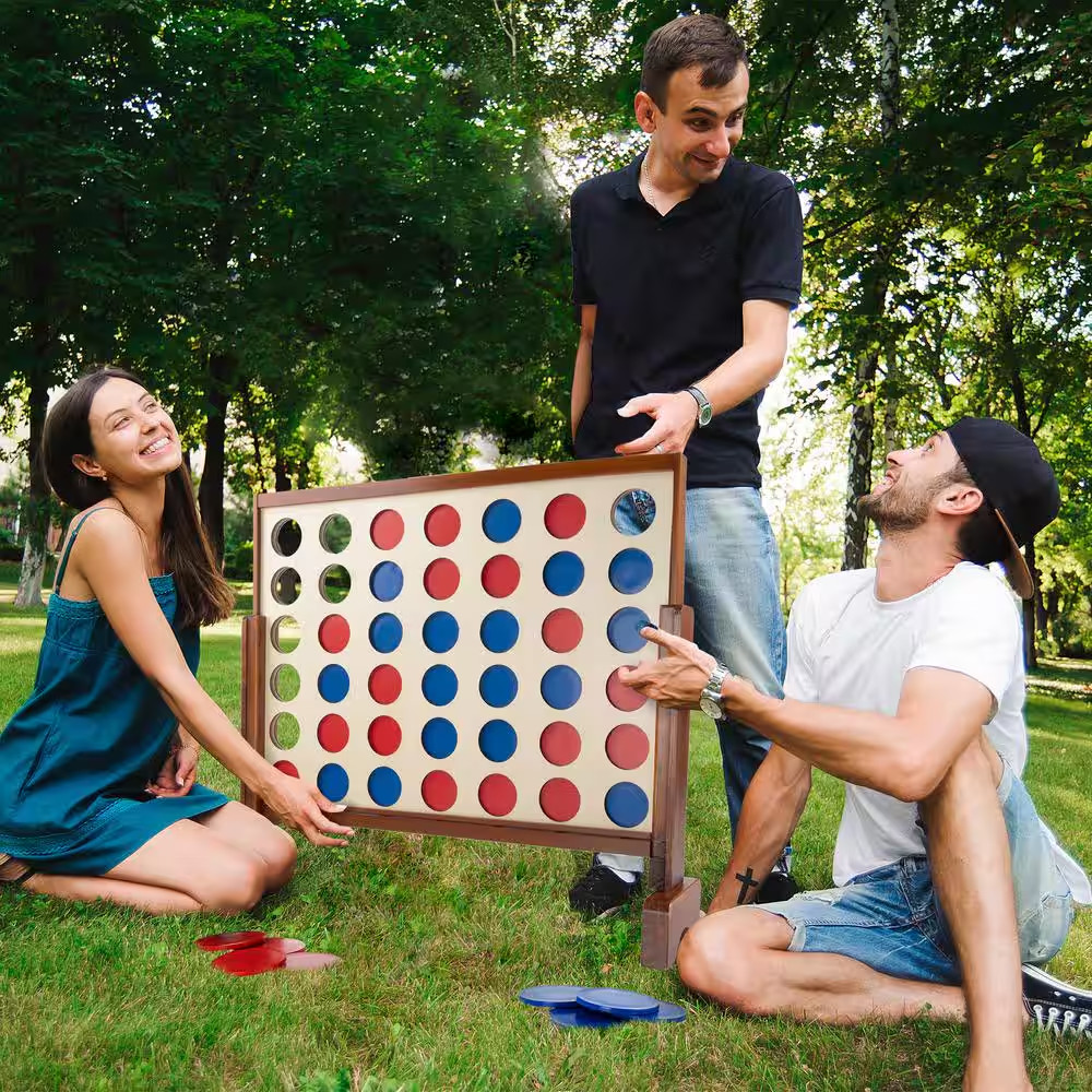 Giant Wooden 4-In-A-Row Game