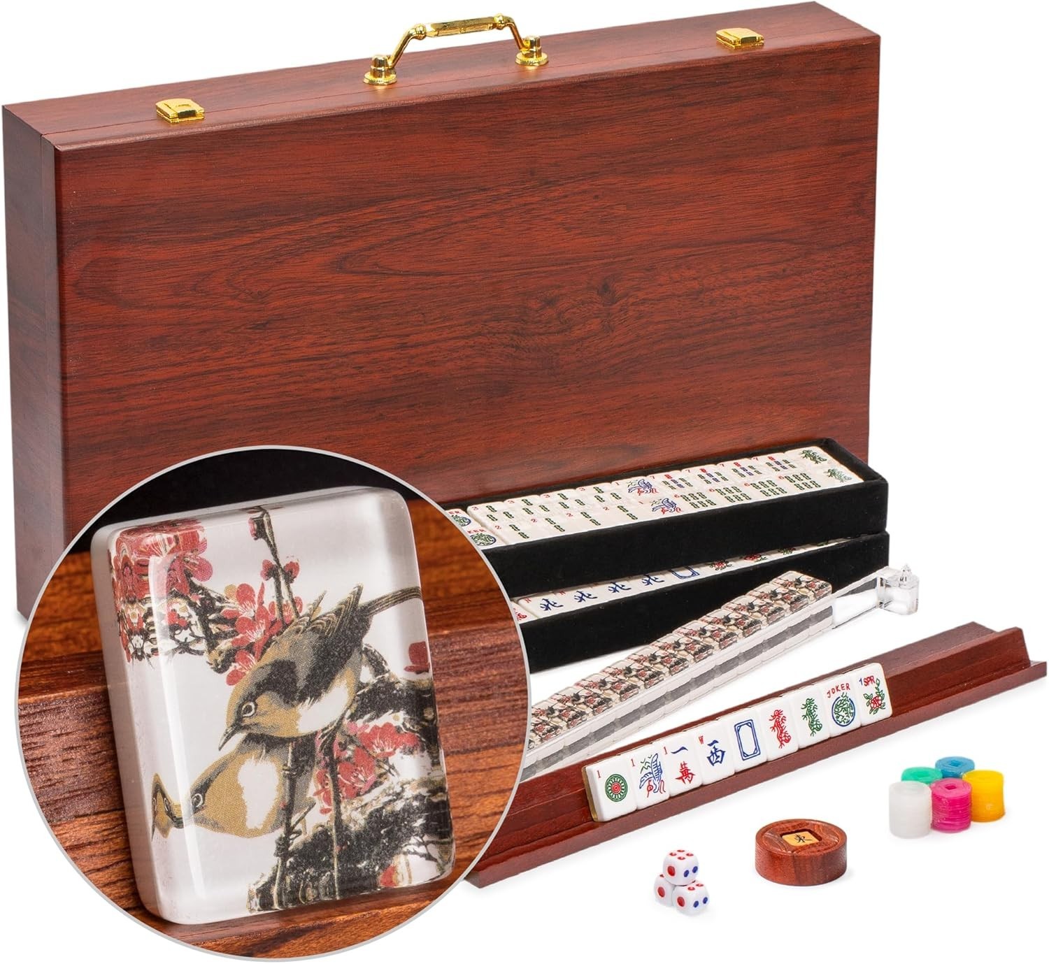 Scratch-Resistant Acrylic American Mahjong Set with Complete Accessories