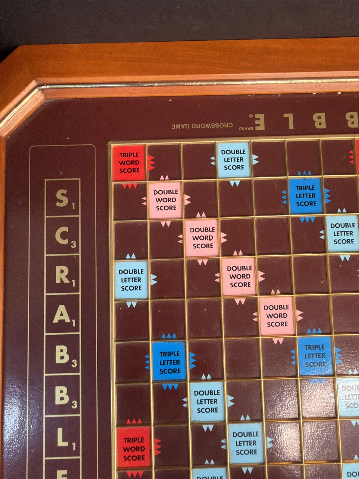 Vintage Franklin Mint Edition Scrabble 1990 Wood TURNTABLE BOARD ONLY