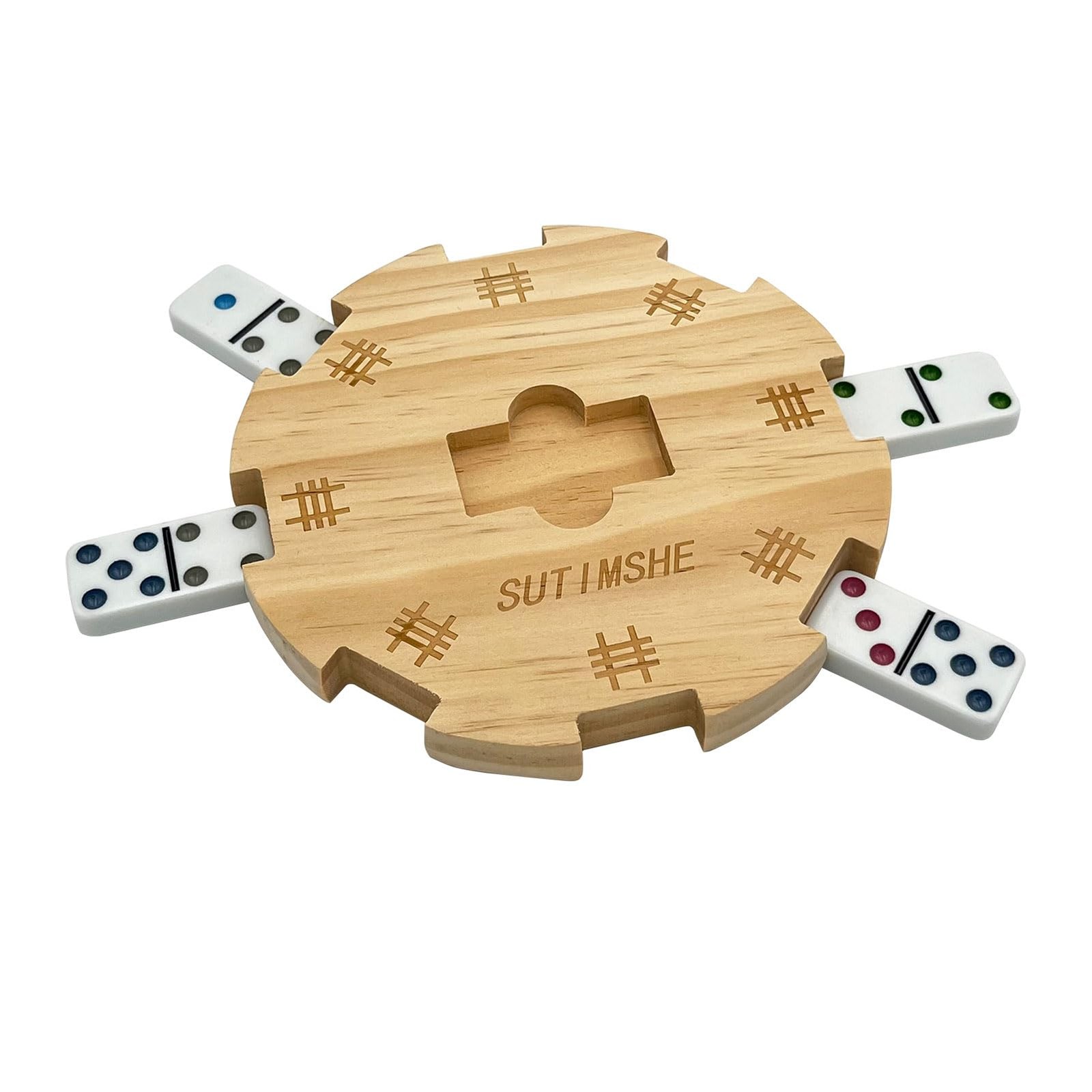 SUTIMSHE Wooden Hub Centerpiece for 6.5 x x 0.63 inches, Burlywood