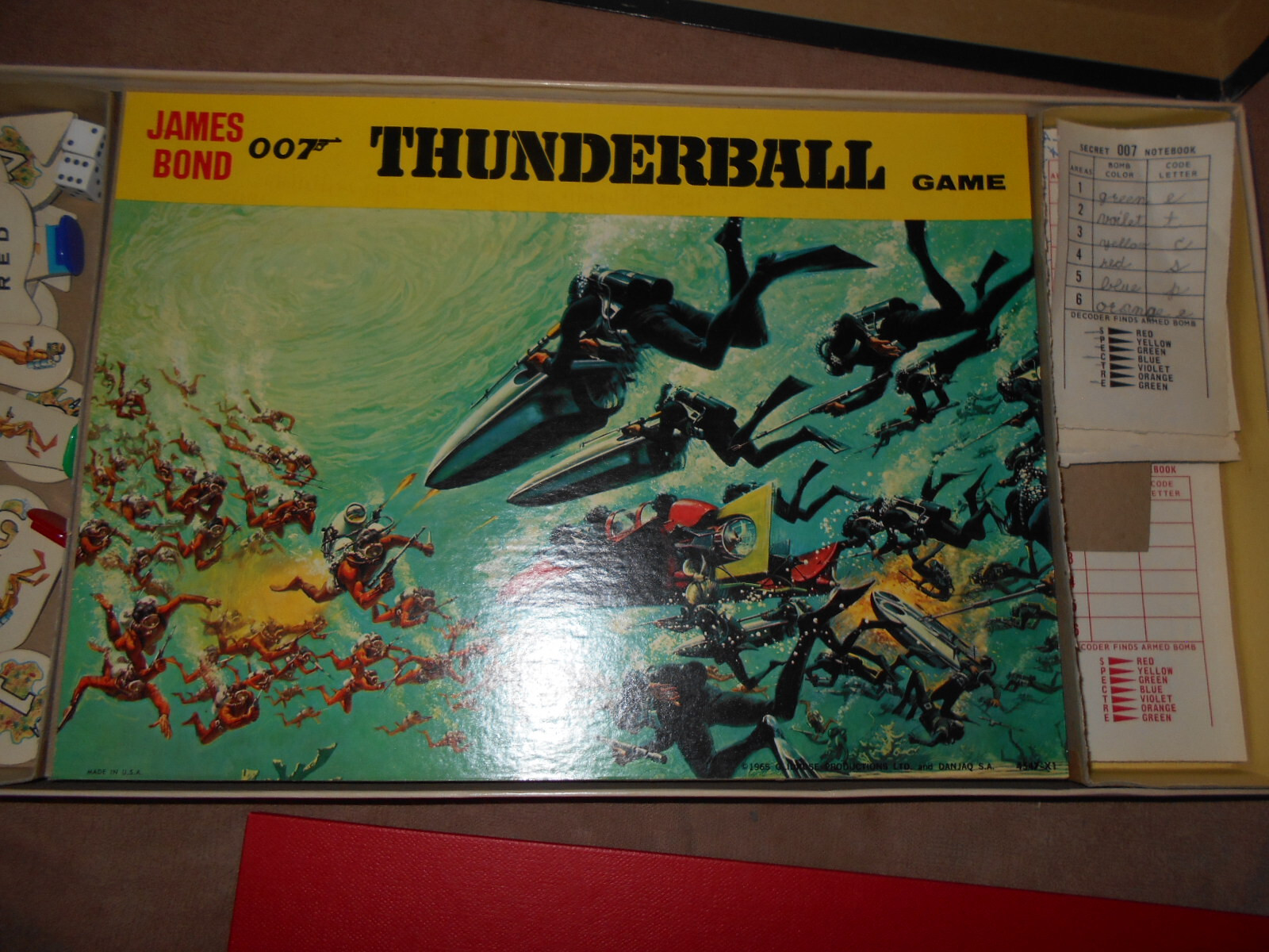 Vintage Milton Bradley No.4547 Sean Connery James Bond 007 “Thunderball” Game