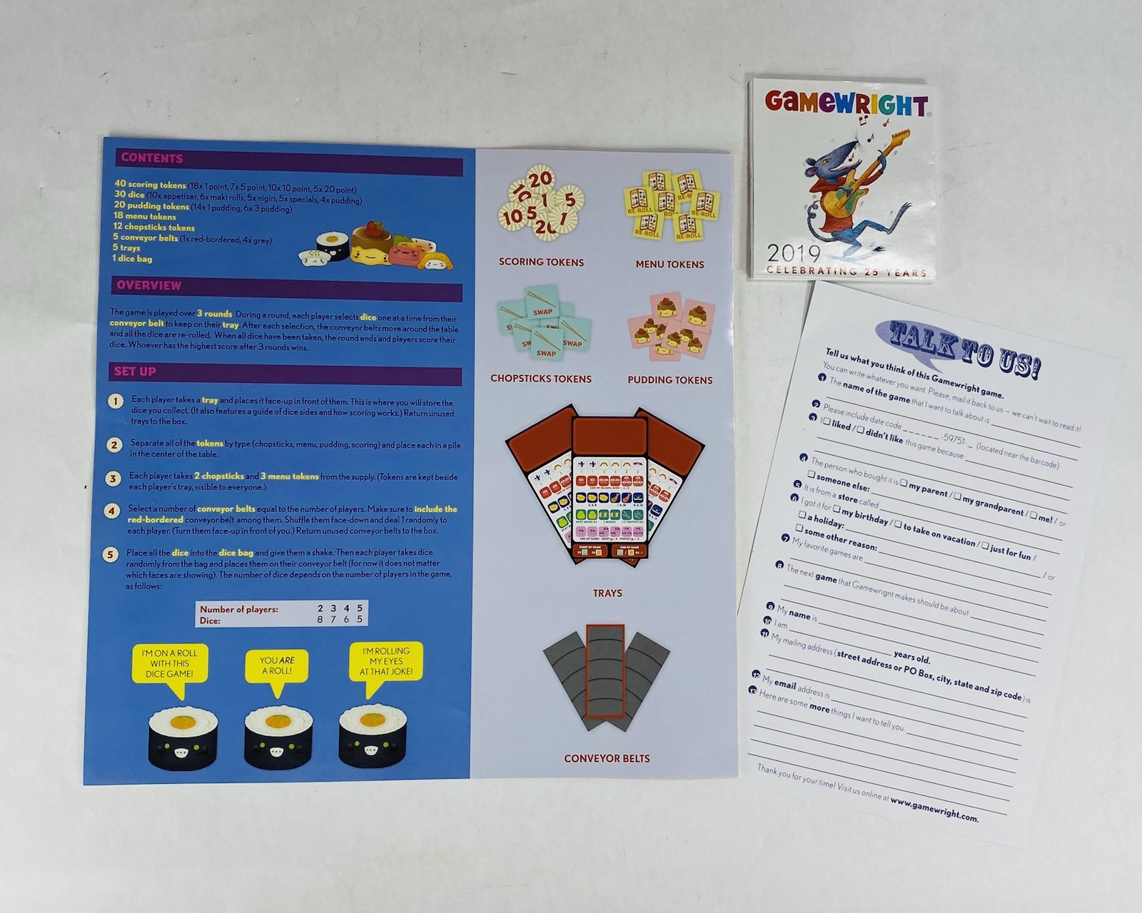 Complete! Sushi Roll Dice Game Gamewright 2019 Go Rice Food Family