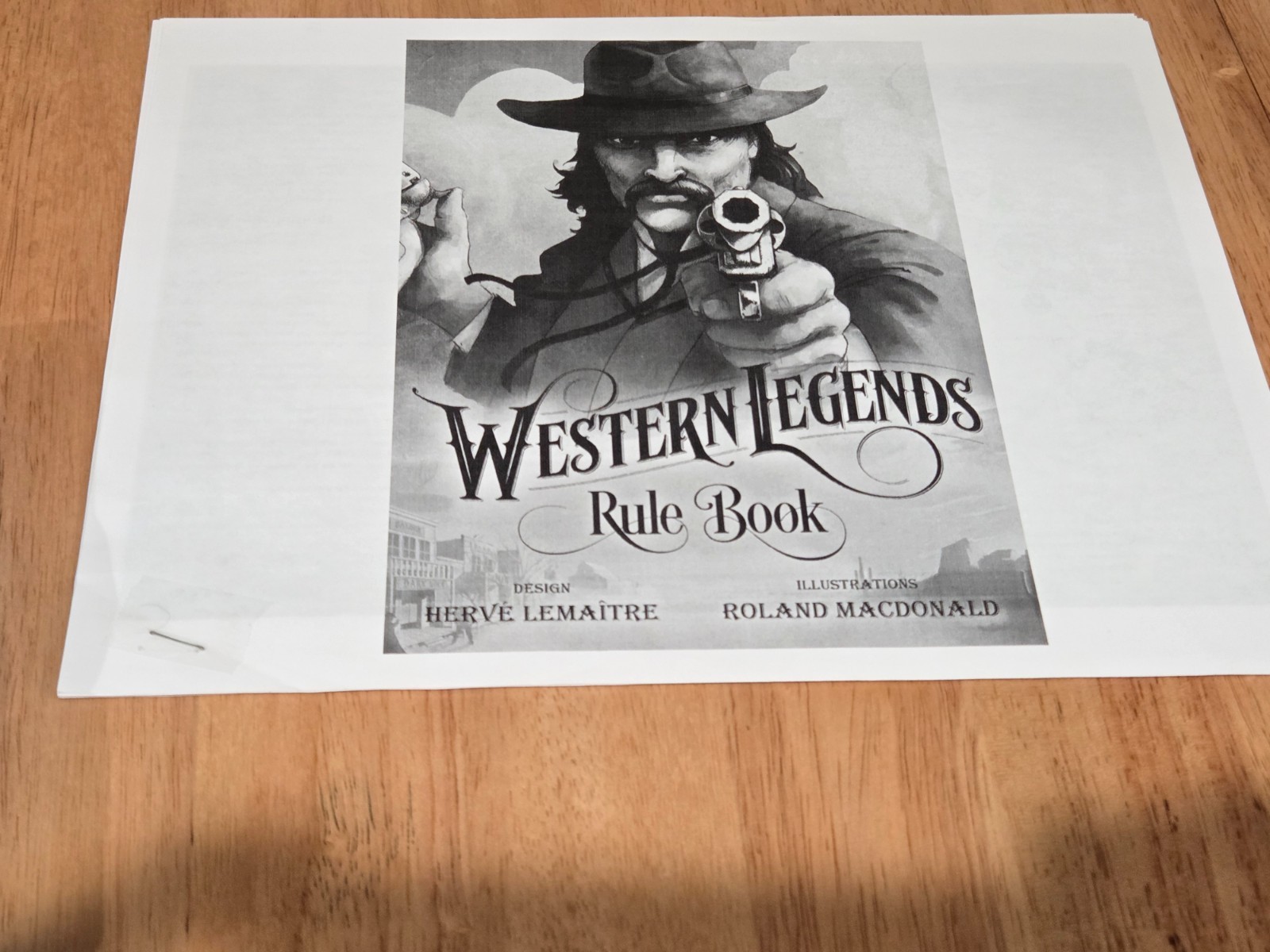 Western Legends Board Game – Missing Rulebook (printed replacement)