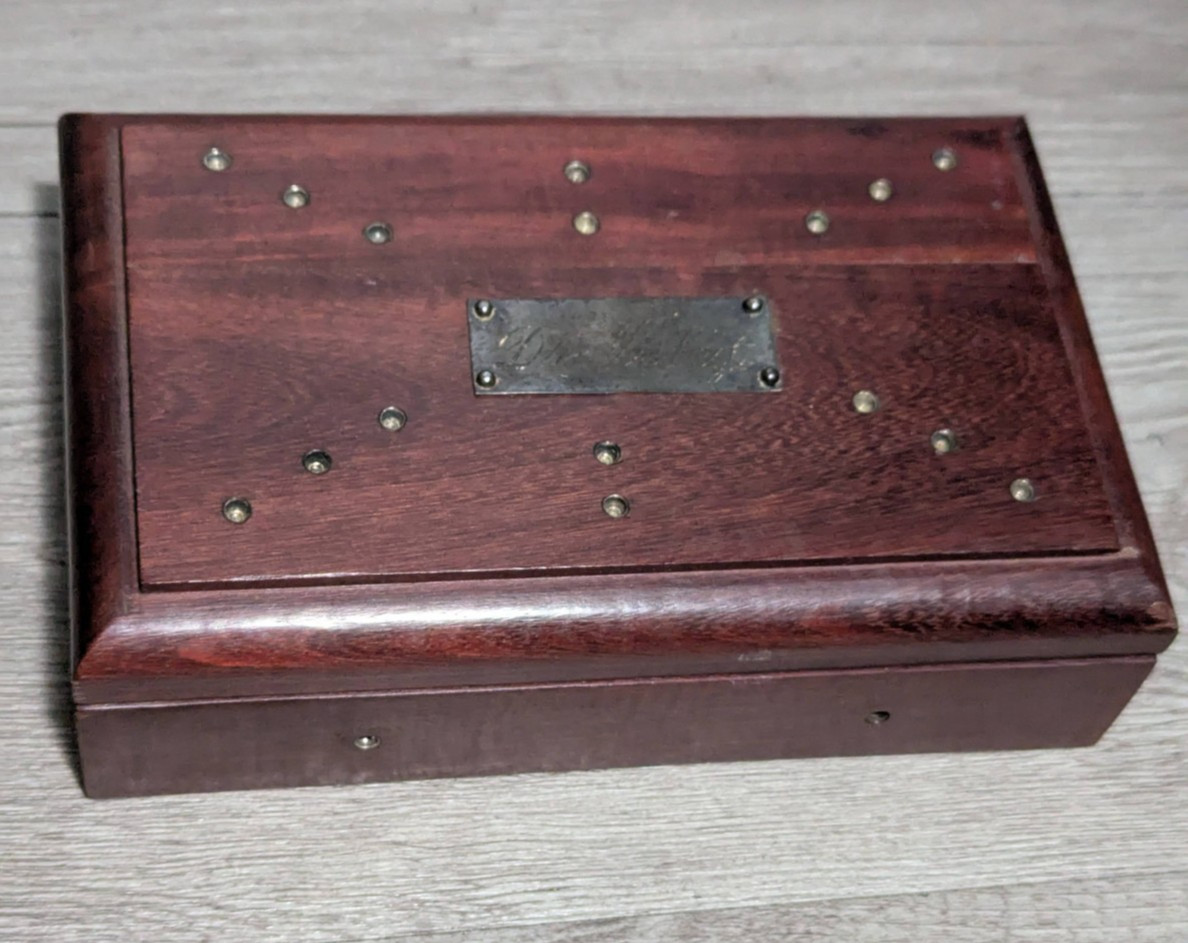 READ Vintage William Spratling? Sterling Silver & Wood Dominoes Set w/Engraved
