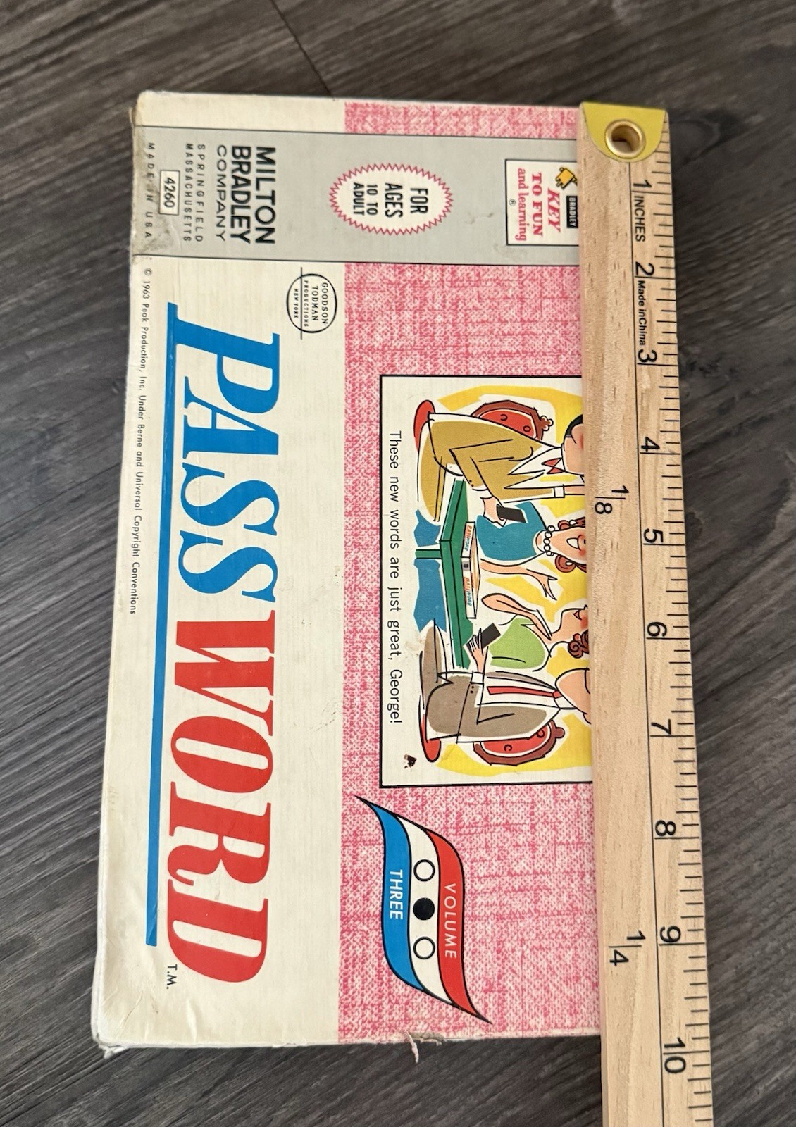 Vintage 1962 Password 12th Edition Board Game 4260 Milton Bradley Complete New