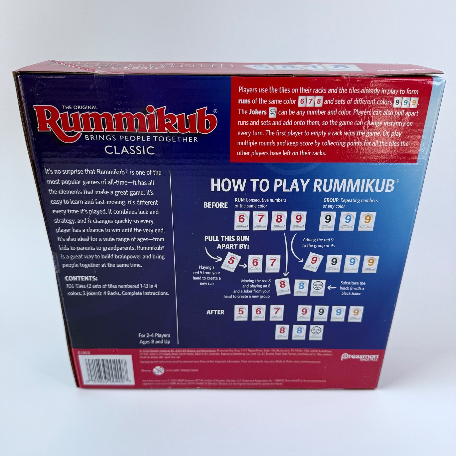 The Original Rummikub Classic Edition Rummy Tile Game 2-4 Players Ages 8+
