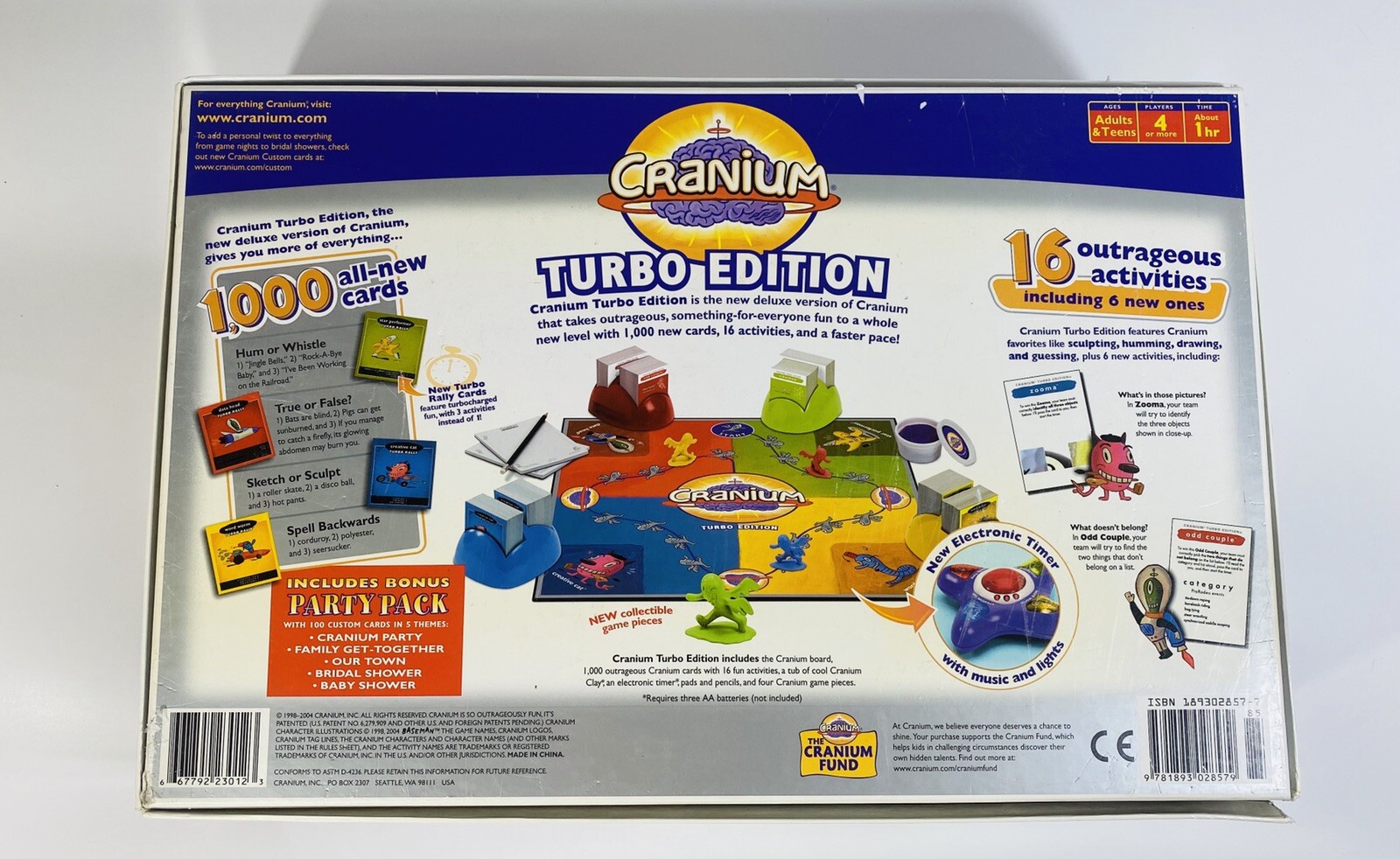 Cranium Turbo Edition Interactive Adult Teen Party Pack Board Game Night