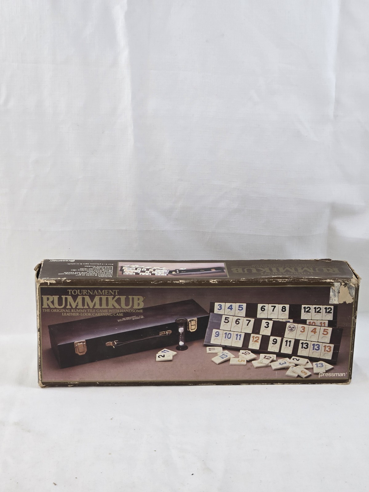 Vintage Tournament Rummikub Board Game Pressman Leather-Look Case Complete