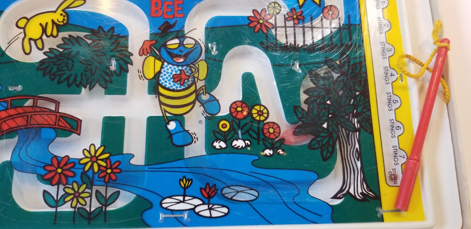 Vintage 1956 Tickle Bee Game Magnetic Maze by Schaper Toys – Complete