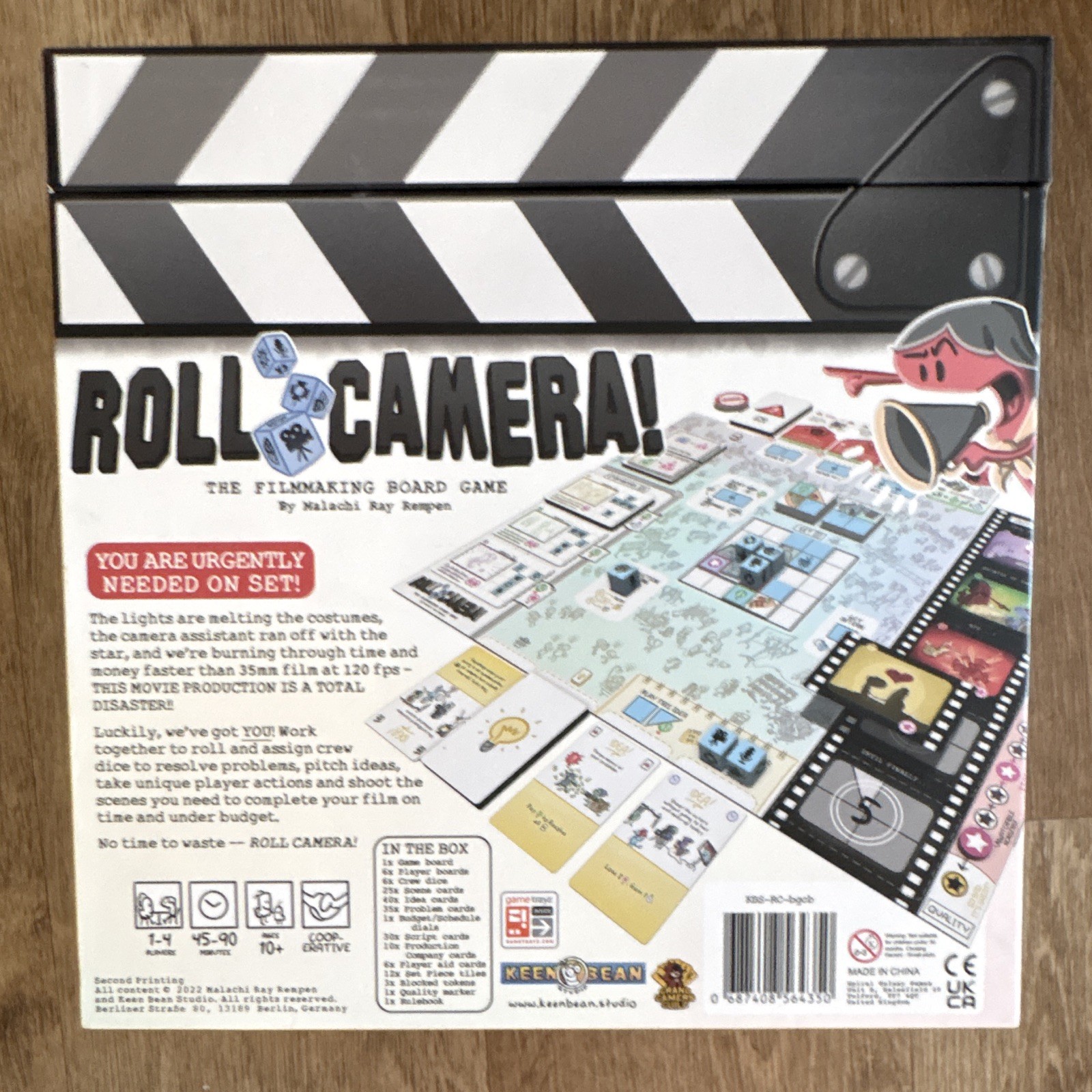 Keen Bean Roll Camera! Filmmaking Cooperative Creative Board Game 1+ Players