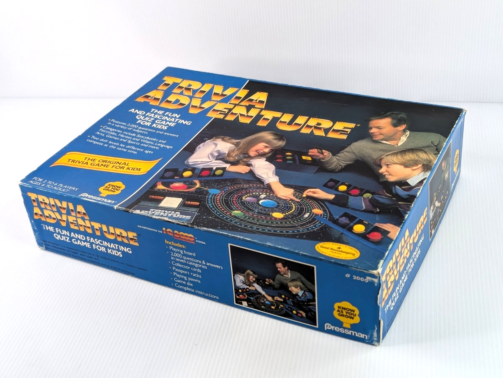 Vintage 1986 IQ2000 Trivia Adventure System Space Theme Board Game 100% COMPLETE