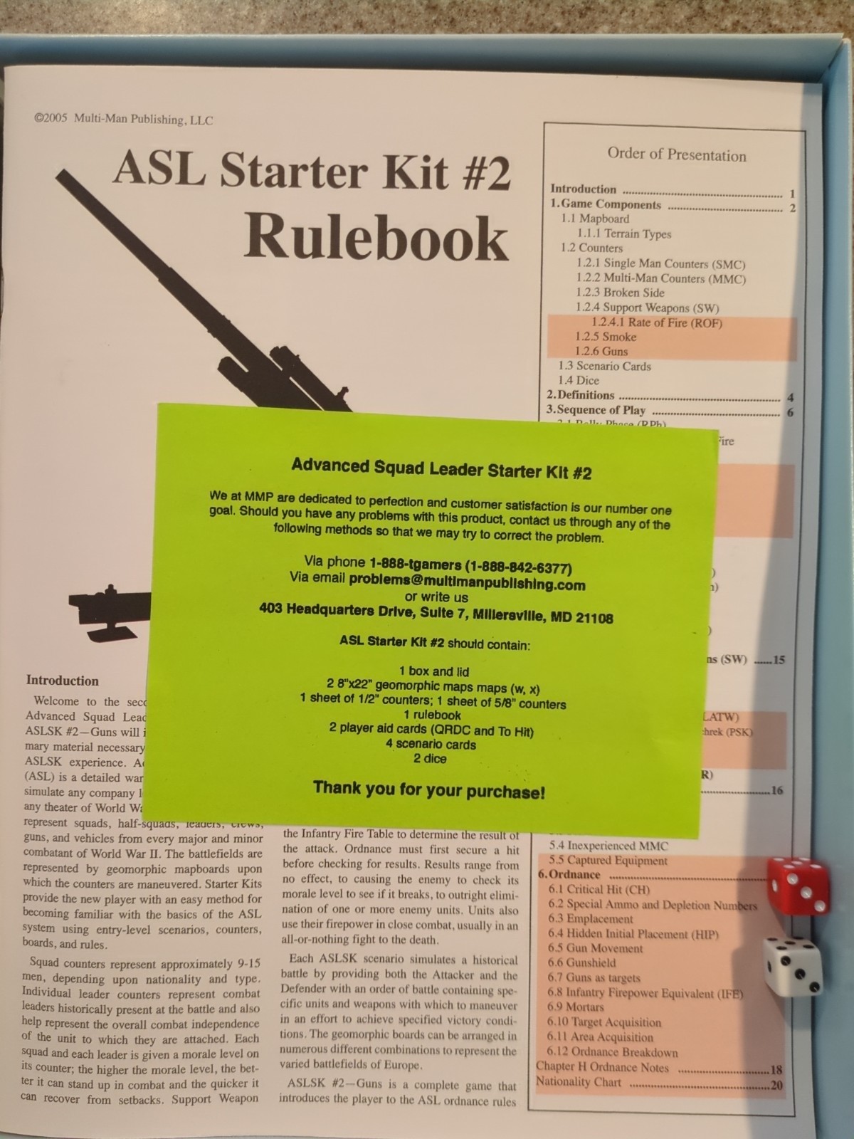 Advanced Squad Leader ASL Starter Kit #2 UNPUNCHED MMP