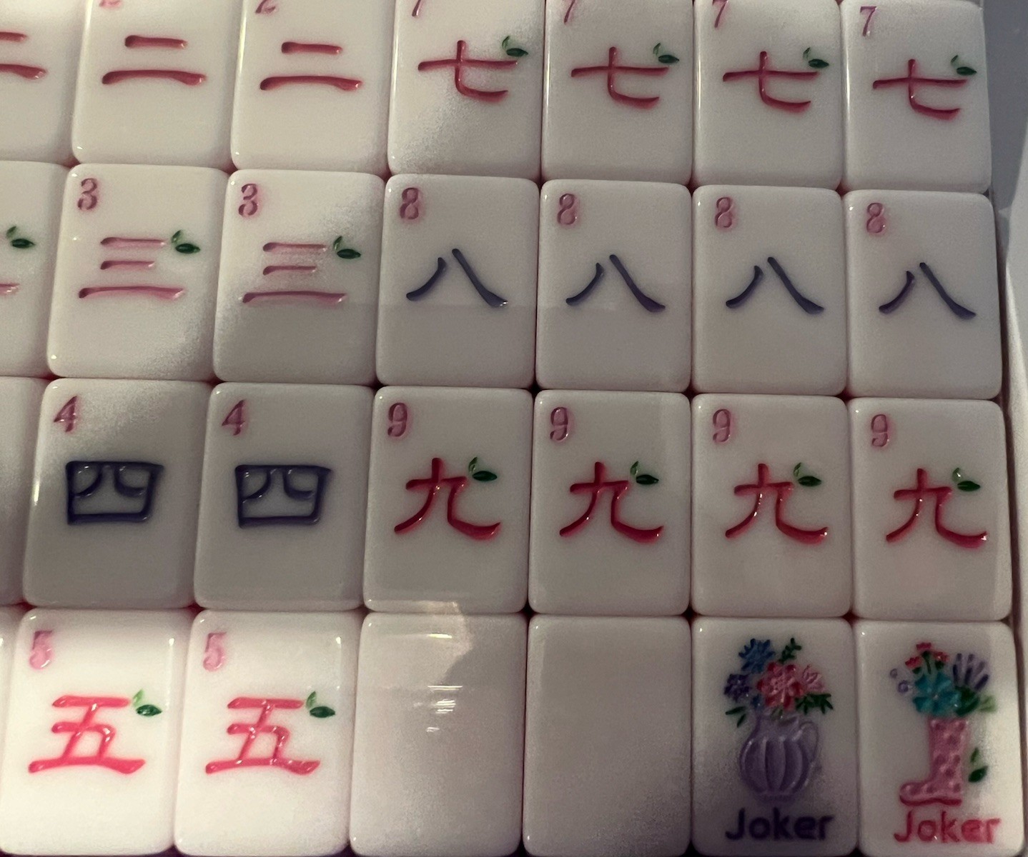 Florea Luxury American Mahjong Set 160 Hand Painted Tiles Purple Gift Box
