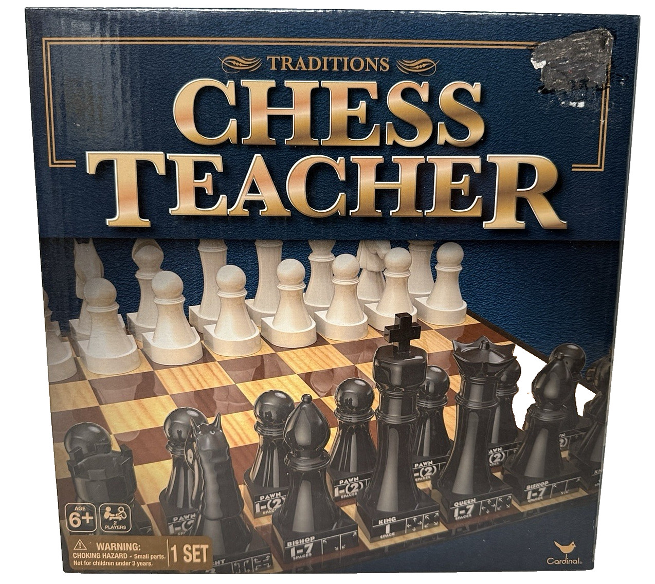 Chess Teacher Learn to Play for Beginners Labeled Pieces Cardinal NEW