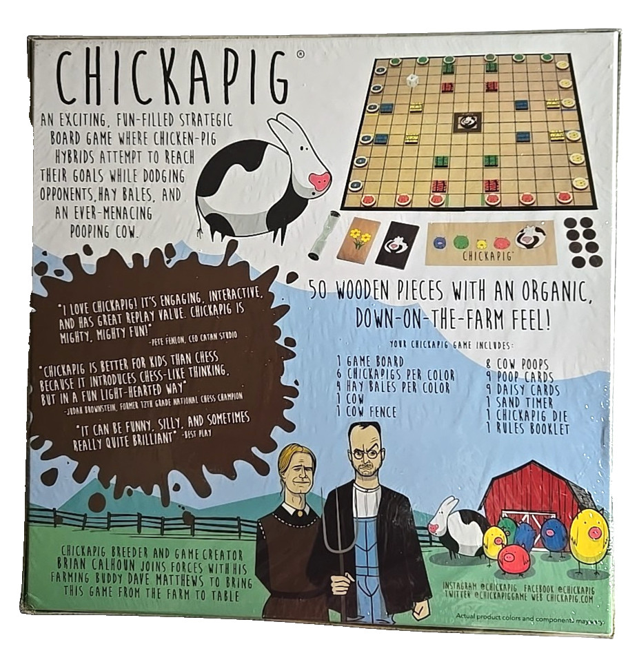 Chickapig A Farm to Table Board Game Strategy 8+2-4 Players New Sealed