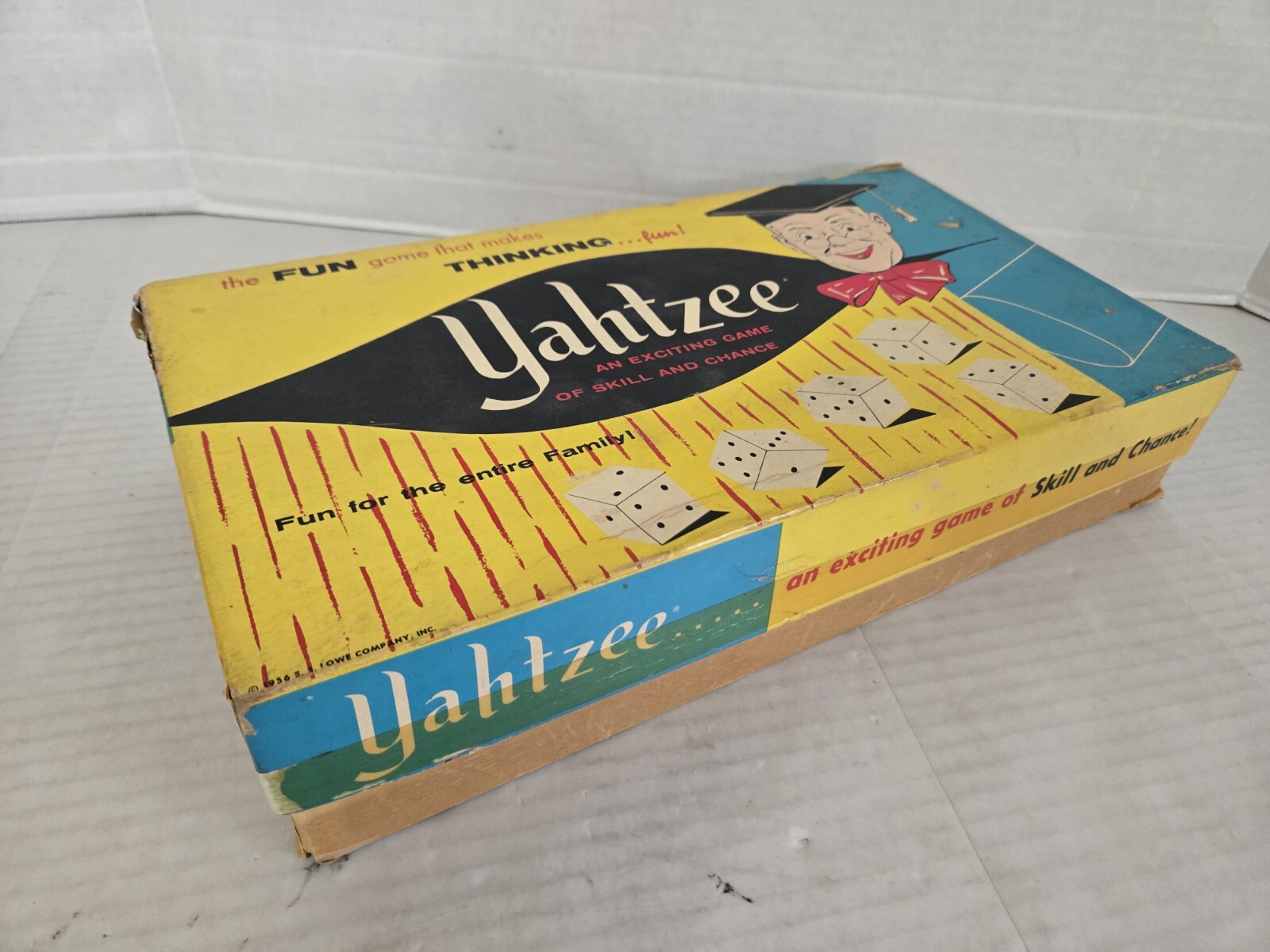 Original 1961 Yahtzee Game with Score Cards Dice Chips & Instructions FREE SHIP