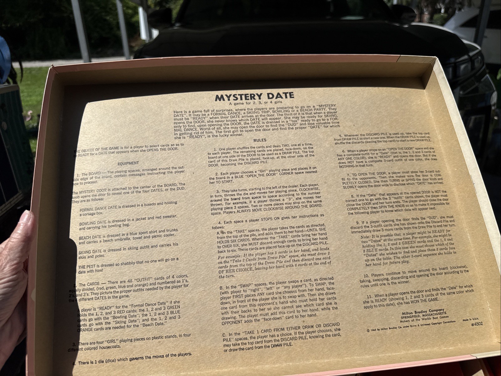 Vintage 1965 Mystery Date Game Milton Bradley Original Box Complete Set