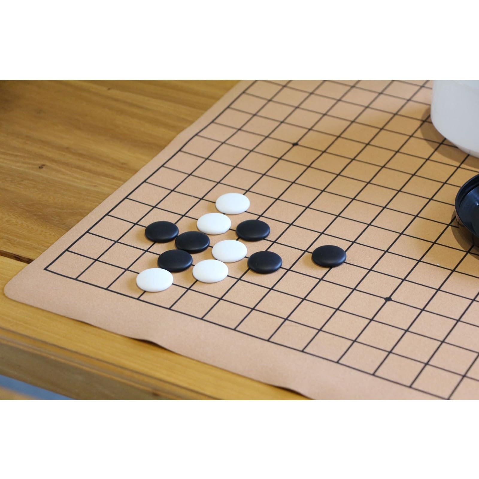 Go Game Board Reversible 19 X 19/13X13 Roll-Up and Foldable Faux Leather Board P
