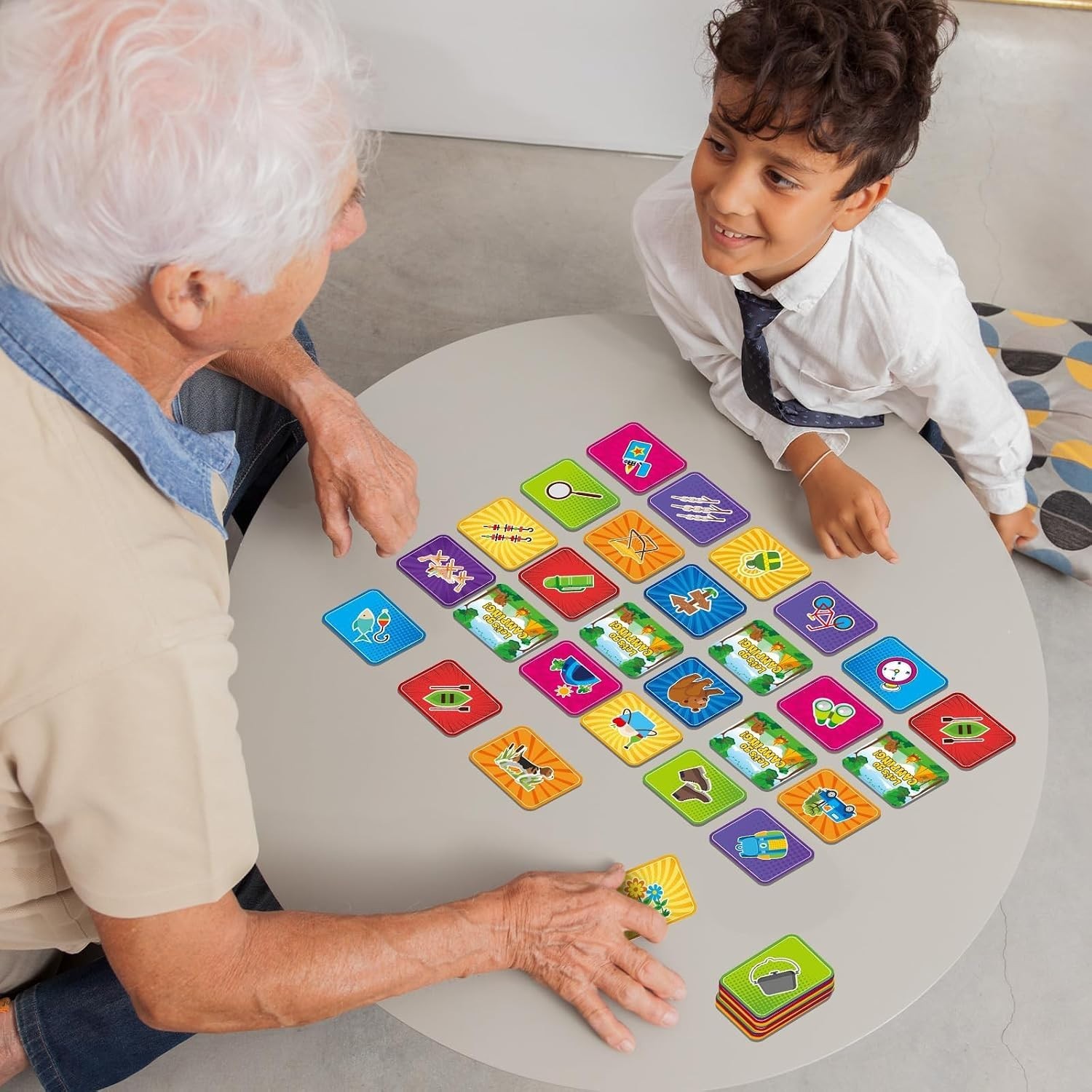 100 PCS Summer Camp Memory Matching Game for Kids Aged 3-8 – Educational Fun