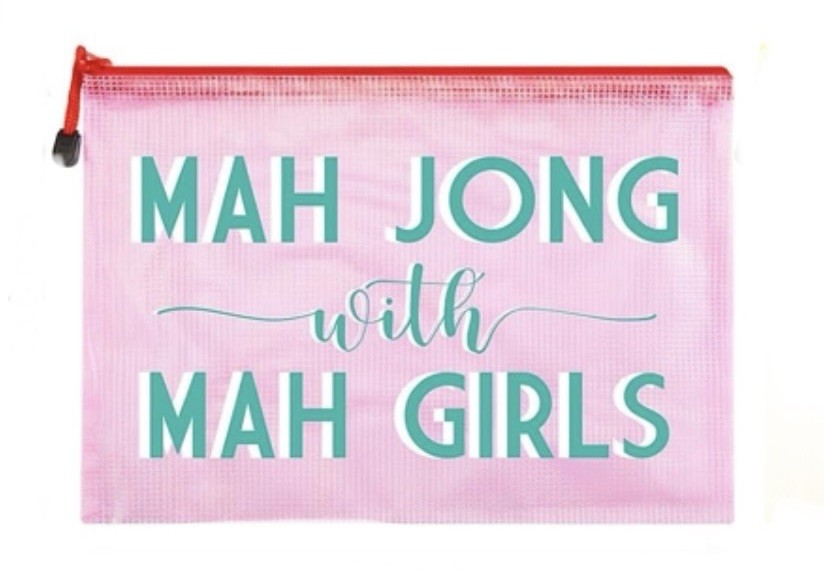 Sunnymove Large American Mahjong Tiles Storage Bag Empty Mahj Party Gifts 14×10