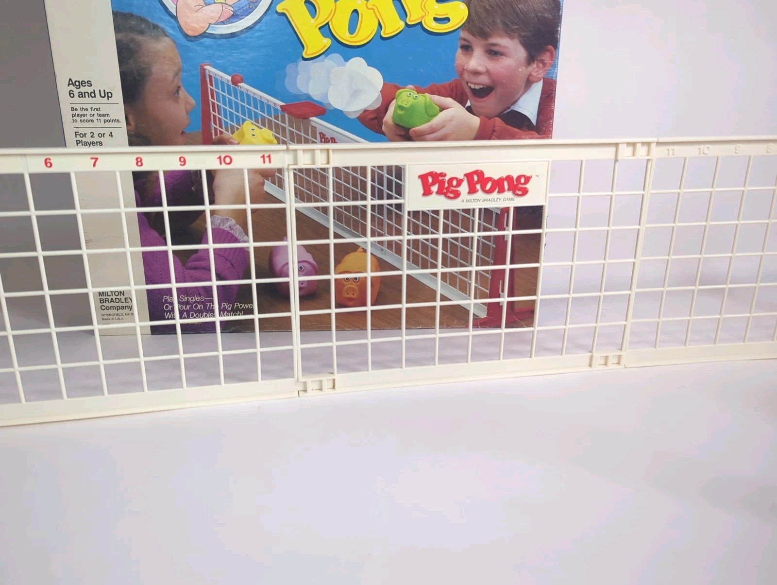 Vintage Pig Pong Milton Bradley 1986 Game Table Tennis COMPLETE