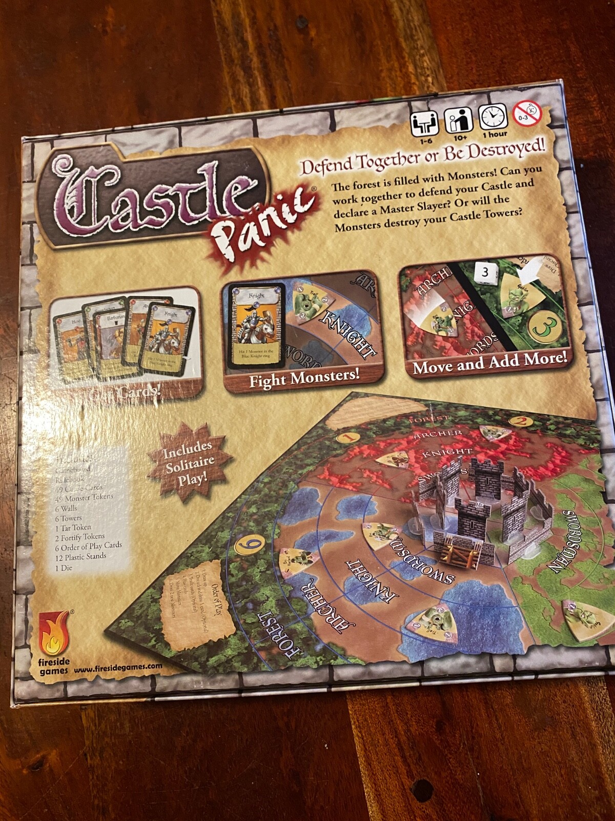 Castle Panic Board Game Fireside Games Cooperative Strategy Defense Game 100%