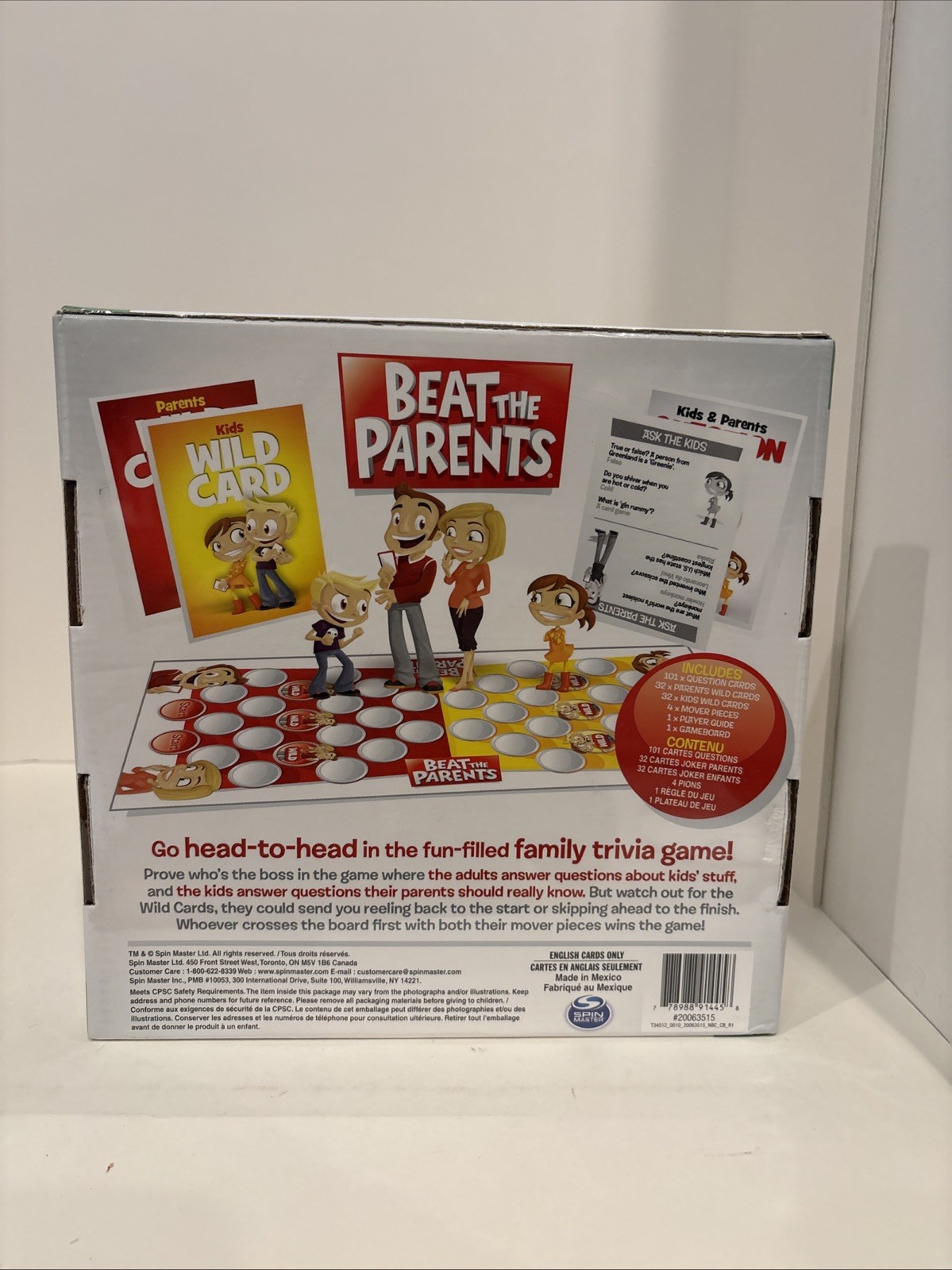 Beat the Parents Family Kids Trivia Game, Kids vs Parent COMPLETE Board Game NIB