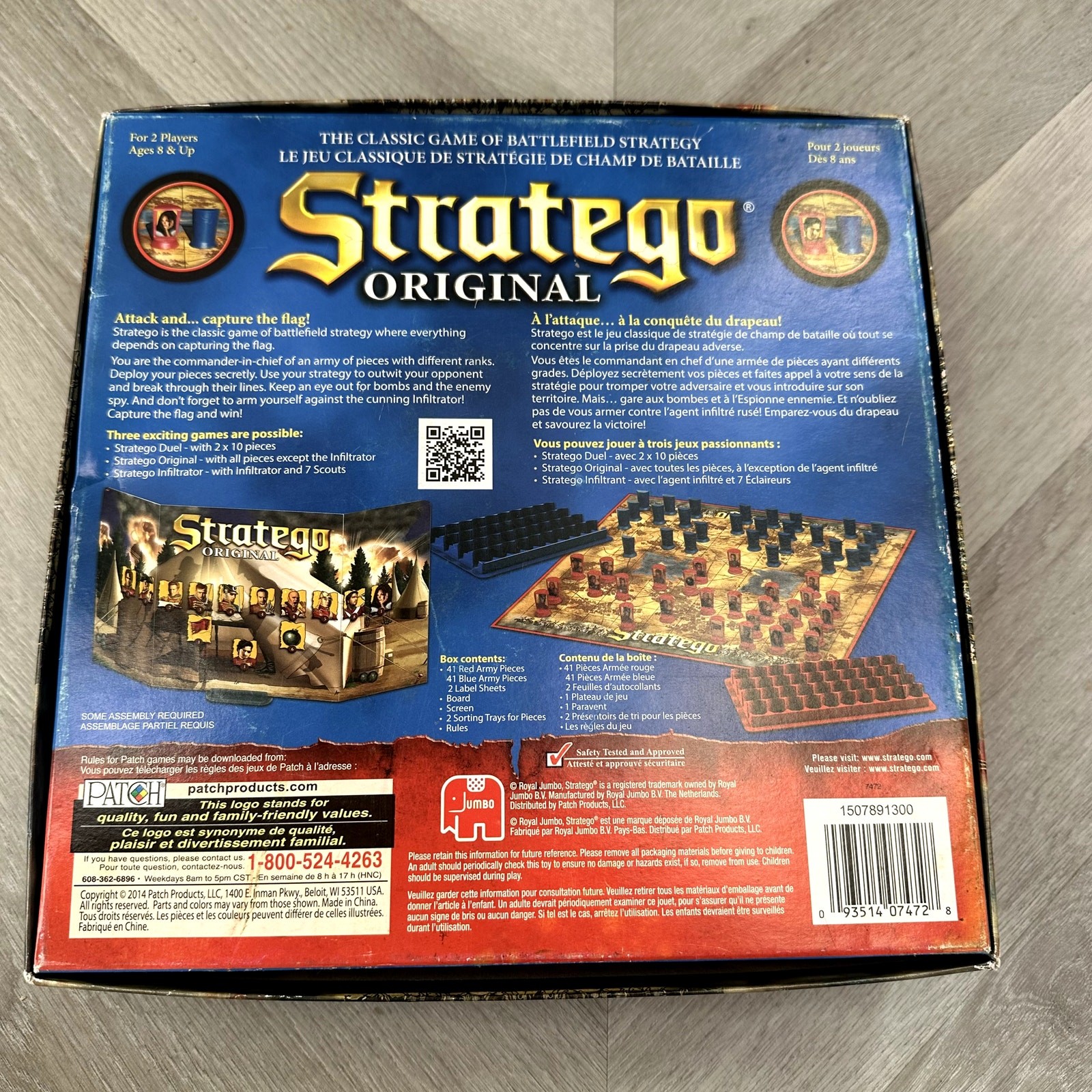 Stratego Original Board Game Royal Jumbo Patch Battlefield Strategy