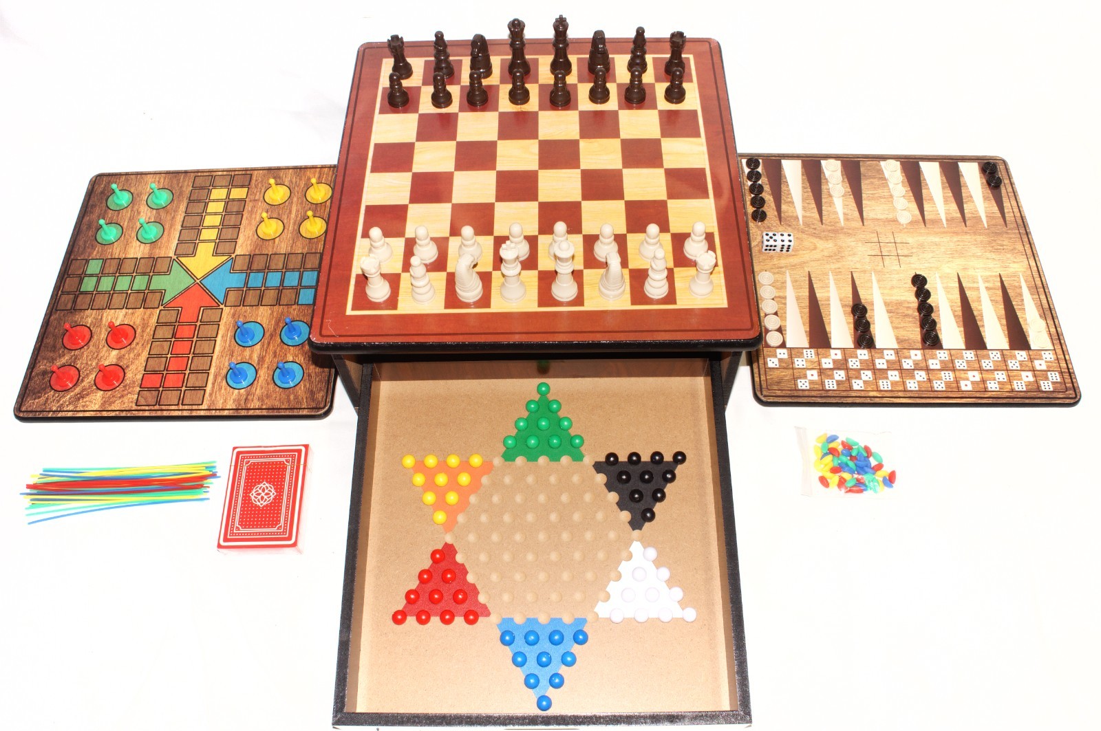 Deluxe Game Gallery 12 in 1 Game House w/ 12 Classic Games w/ Wooden Game Chest