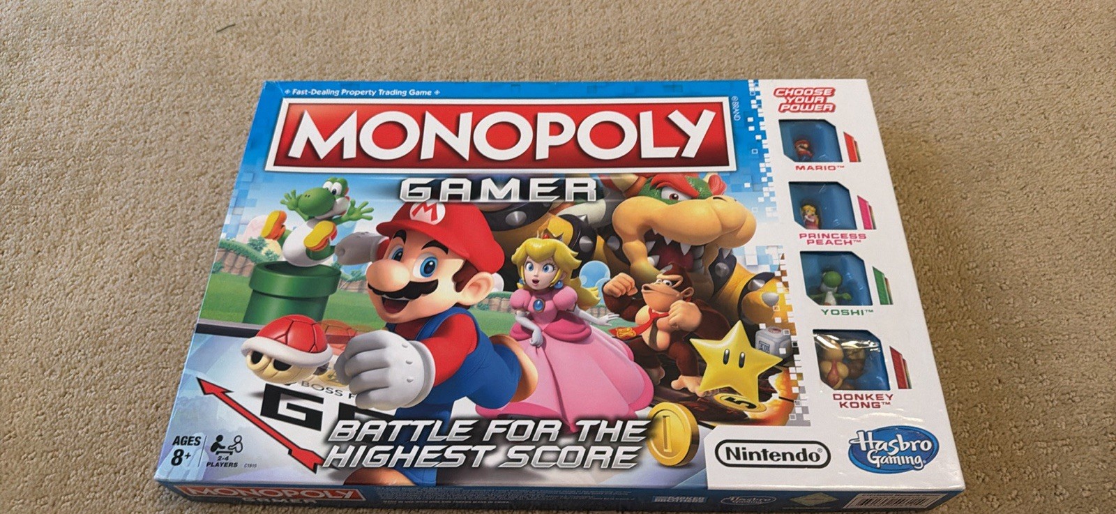 Hasbro Gaming Nintendo Monopoly Gamer Board Game Character Tokens Custom Coins