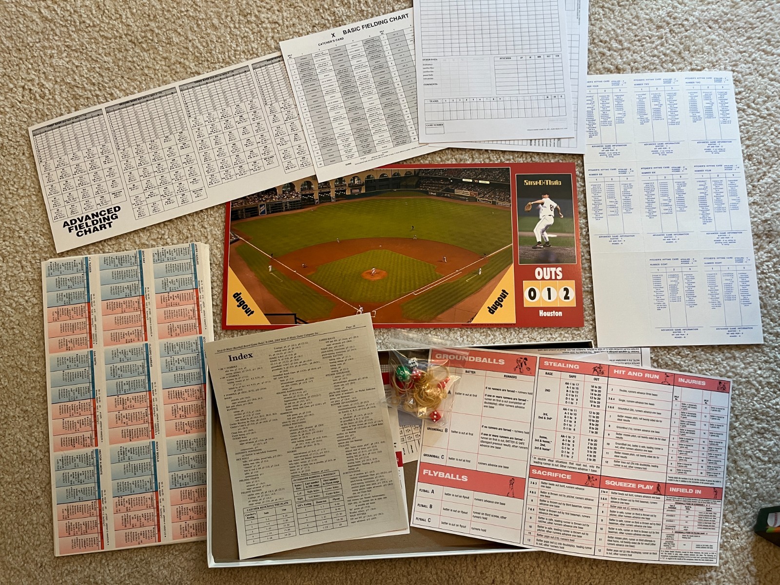 Vintage Strat-O-Matic Baseball Board Game Houston Astros