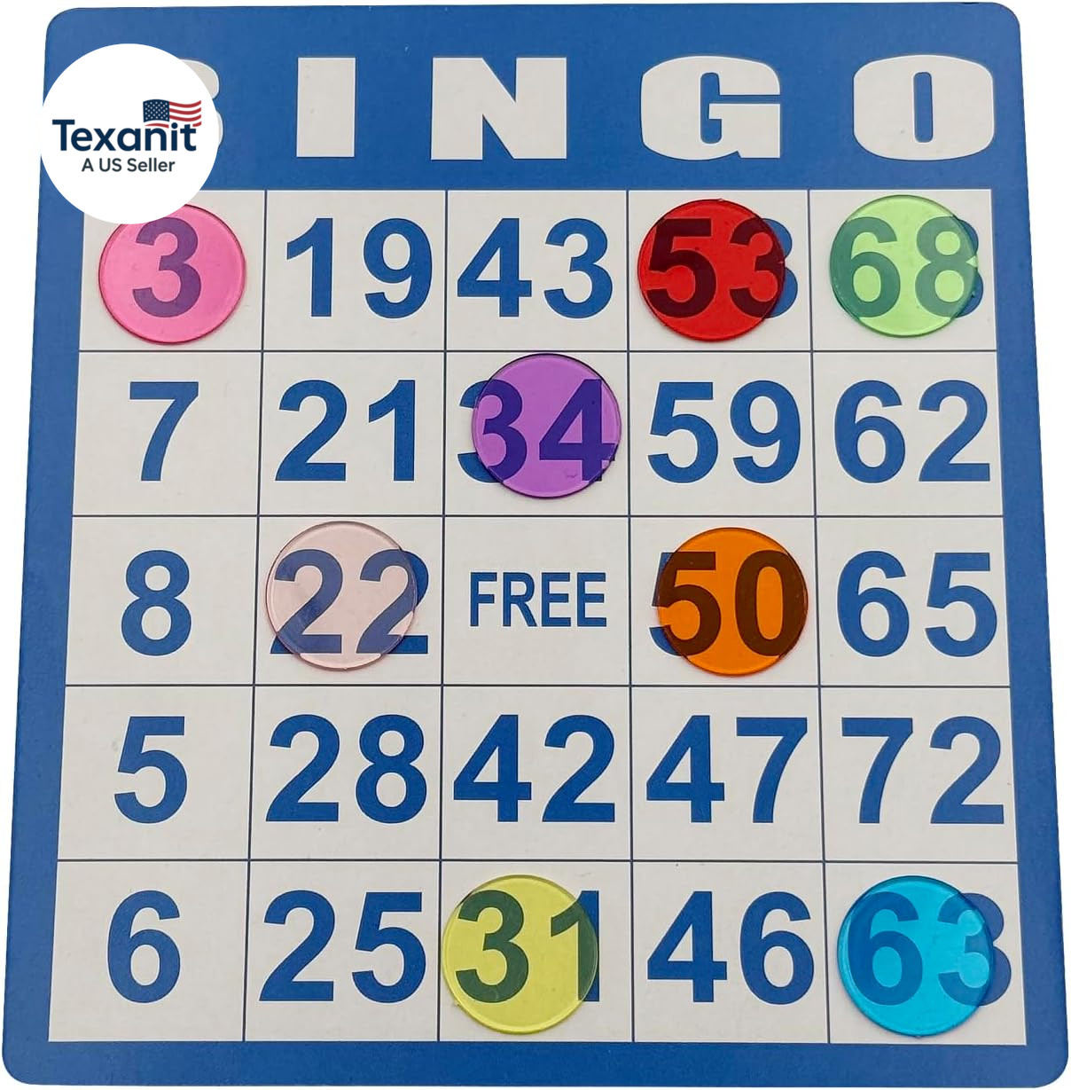 Deluxe Bingo Game Set,Bingo Set Includes Metal Cage,600 Mixed Color Plastic Chip