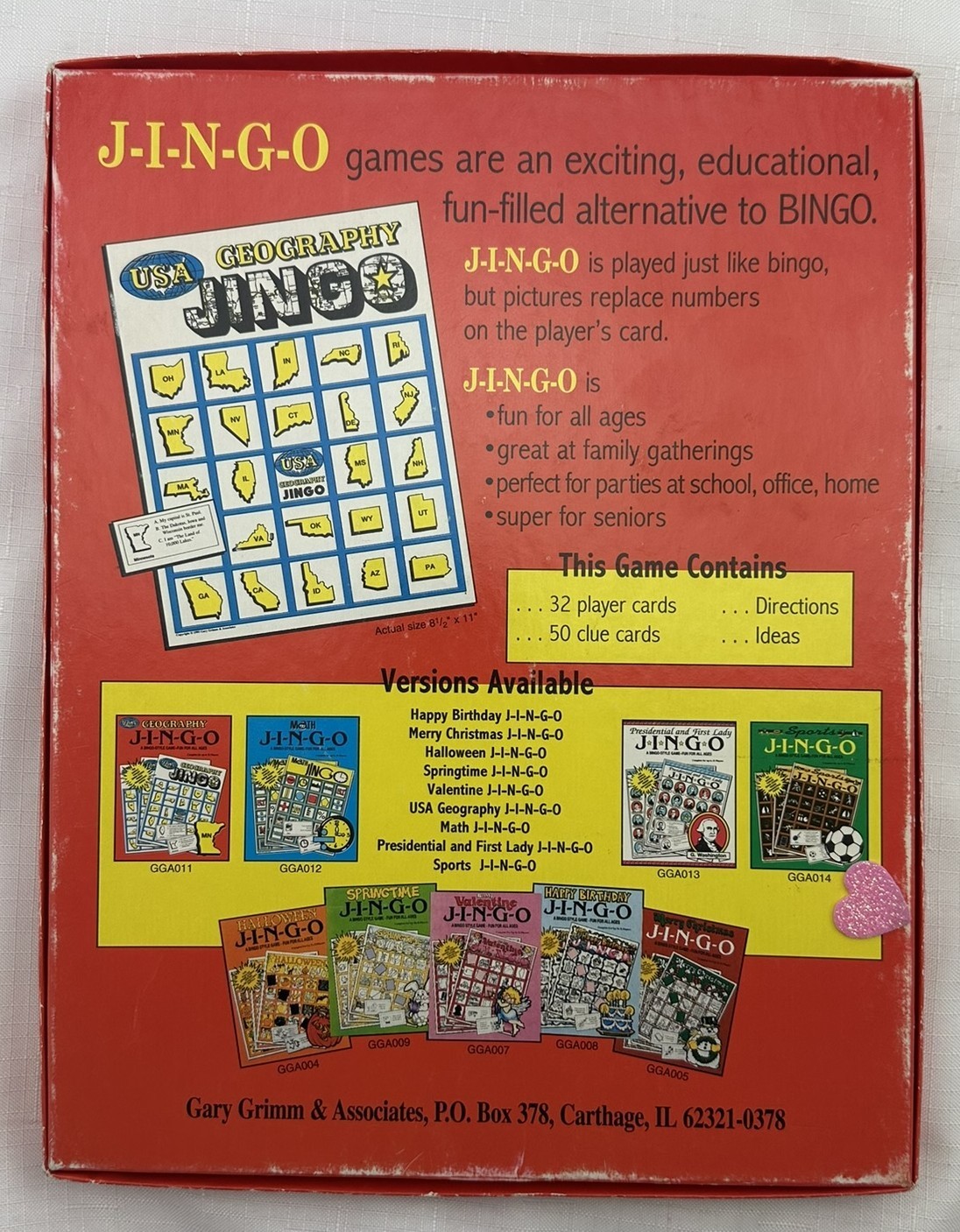 1997 Geography Jingo Bingo Game Complete Never Played FREE SHIPPING