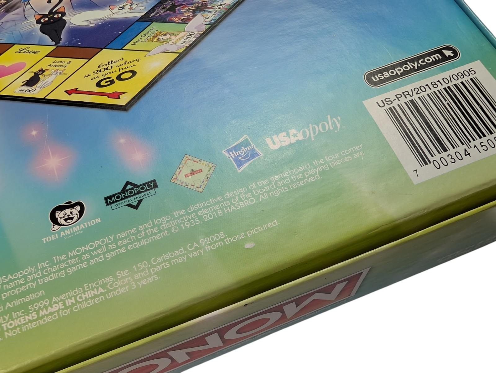 Monopoly Sailor Moon Edition Board Game 100% COMPLETE 2018 Hasbro Anime