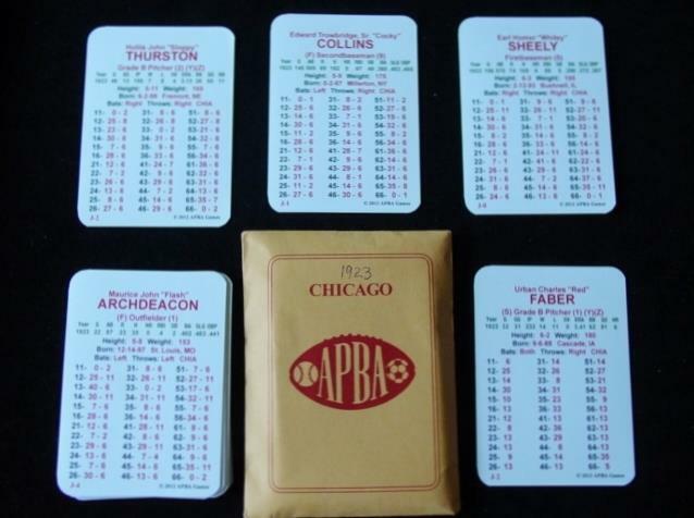 1923 APBA CHICAGO WHITE SOX Baseball Team Set : 25 players cards (1994)