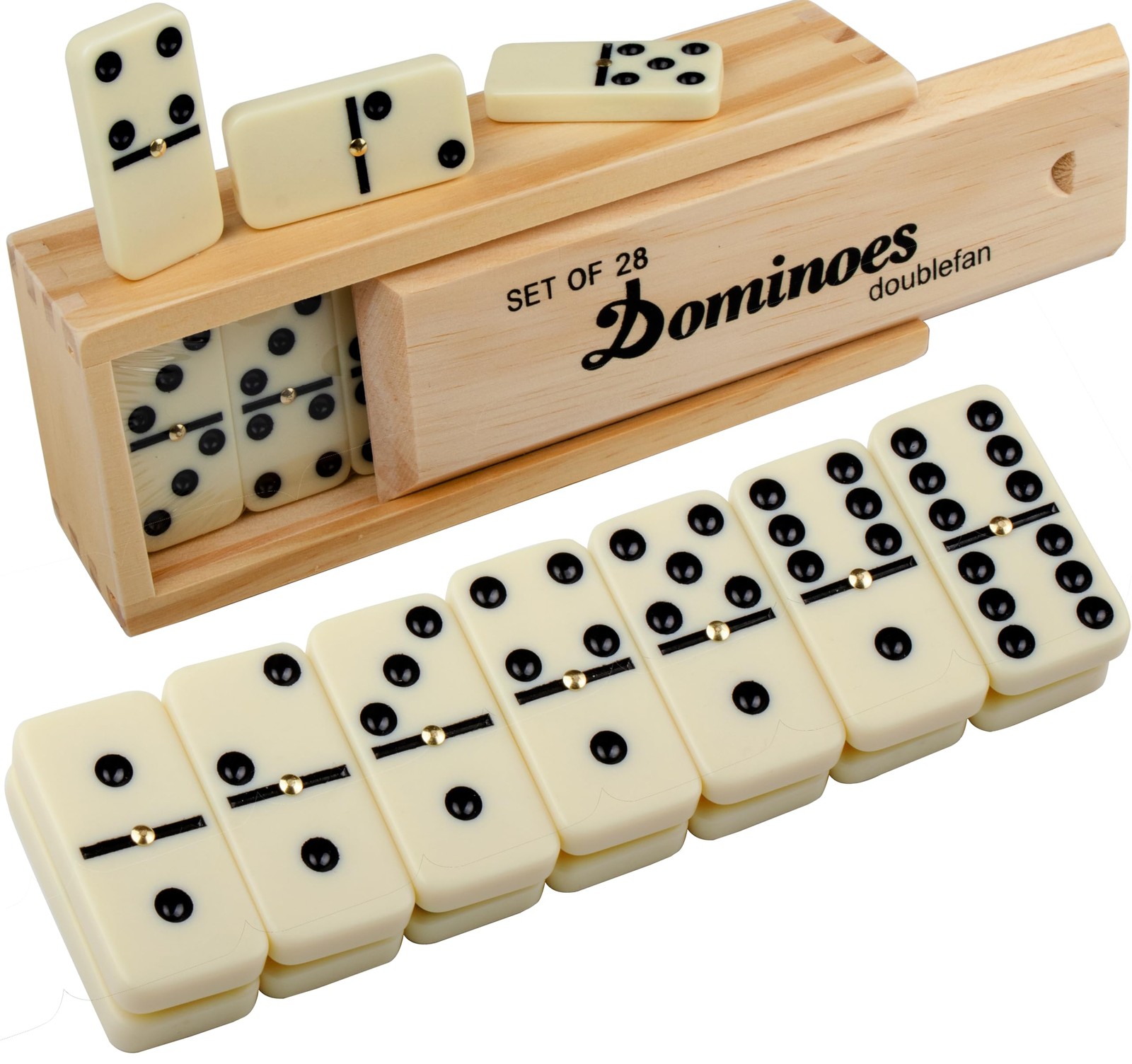 Dominos Set for Adults, Double 6 Domino Game, Double Six Standard Domino with