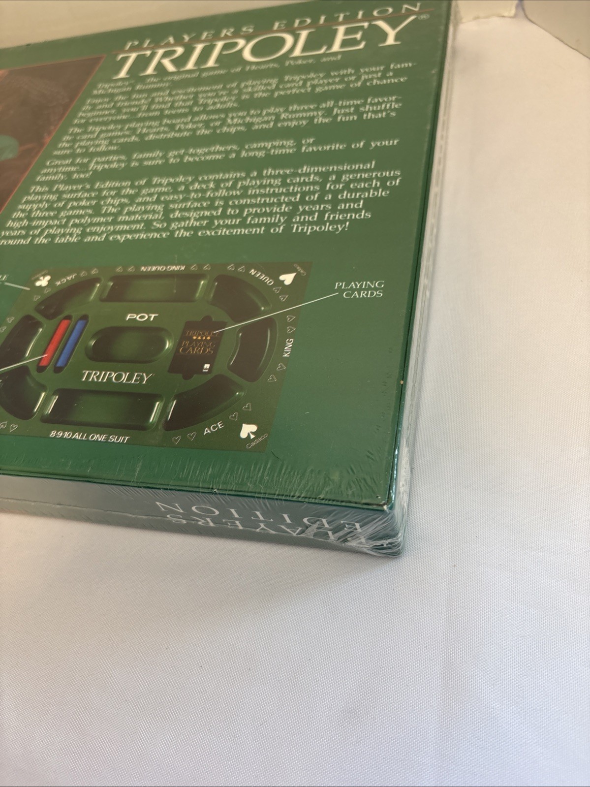 TRIPOLEY Players Edition No. 300 SEALED NEW Cadaco 1989 Rummy Hearts & Poker