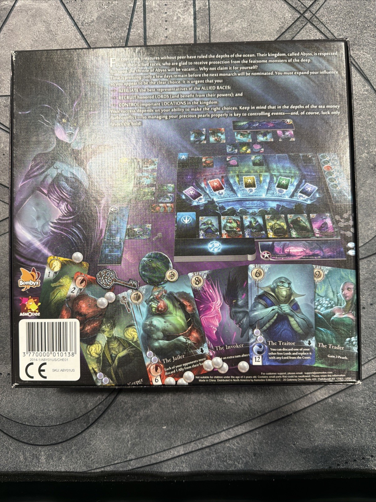 Abyss + Kraken Expansion Complete Board Game Bombyx Purple Cover Bruno Cathala