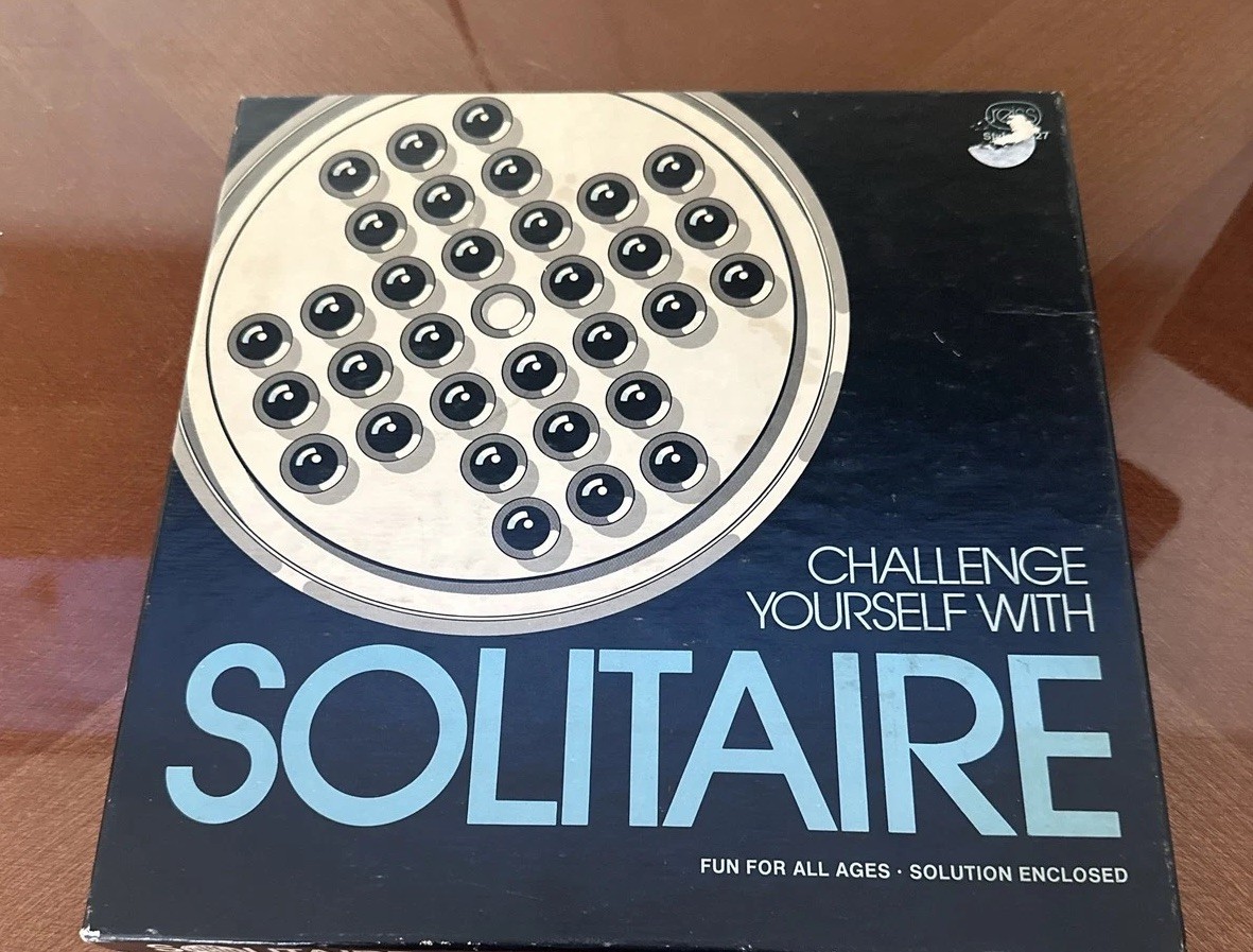 Solitaire Board Game Black Marbles Clear Board Instructions