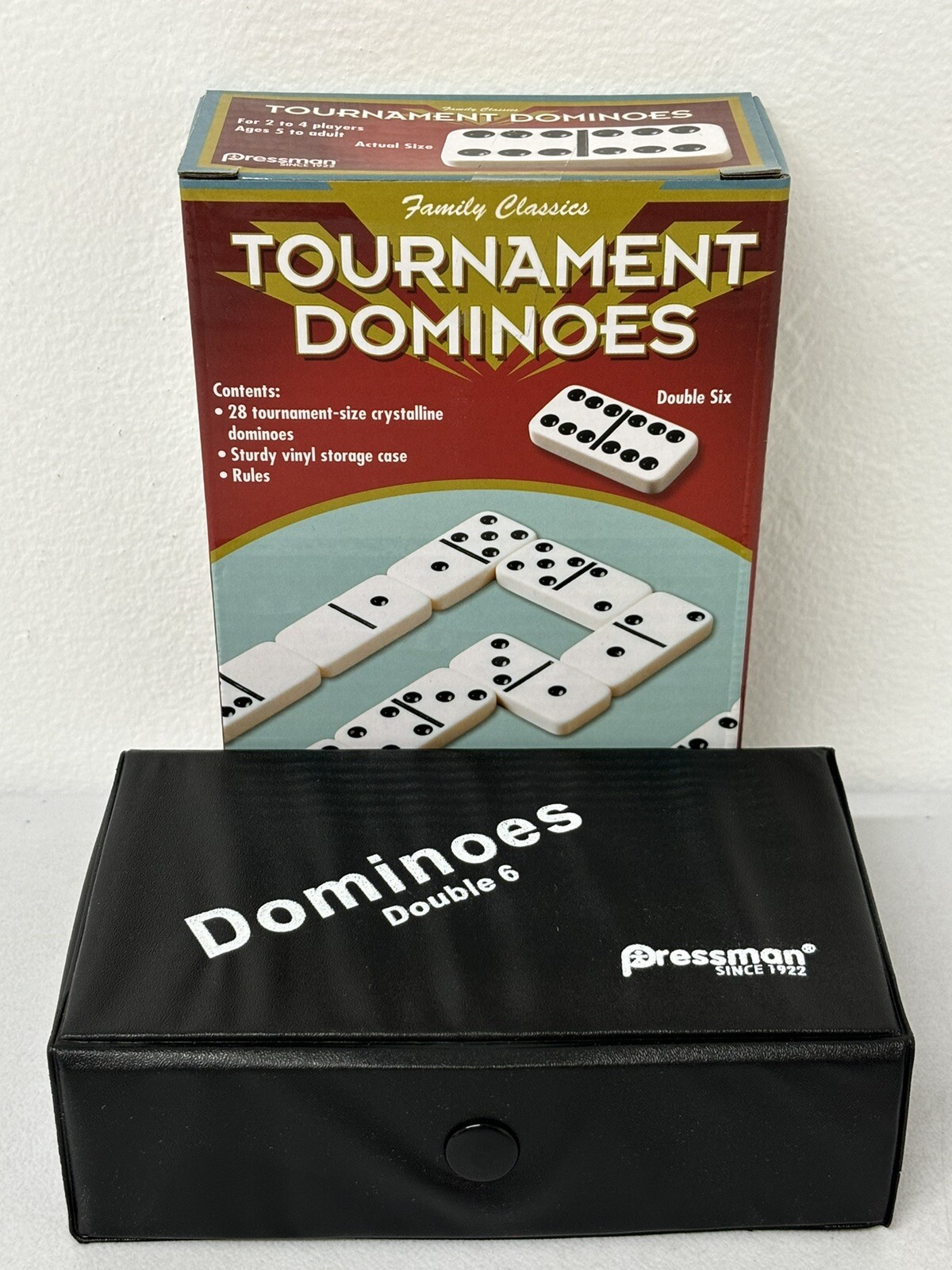 Double Six Tournament Dominoes by Pressman – New Sealed – Ages 5+ 2-4 Players
