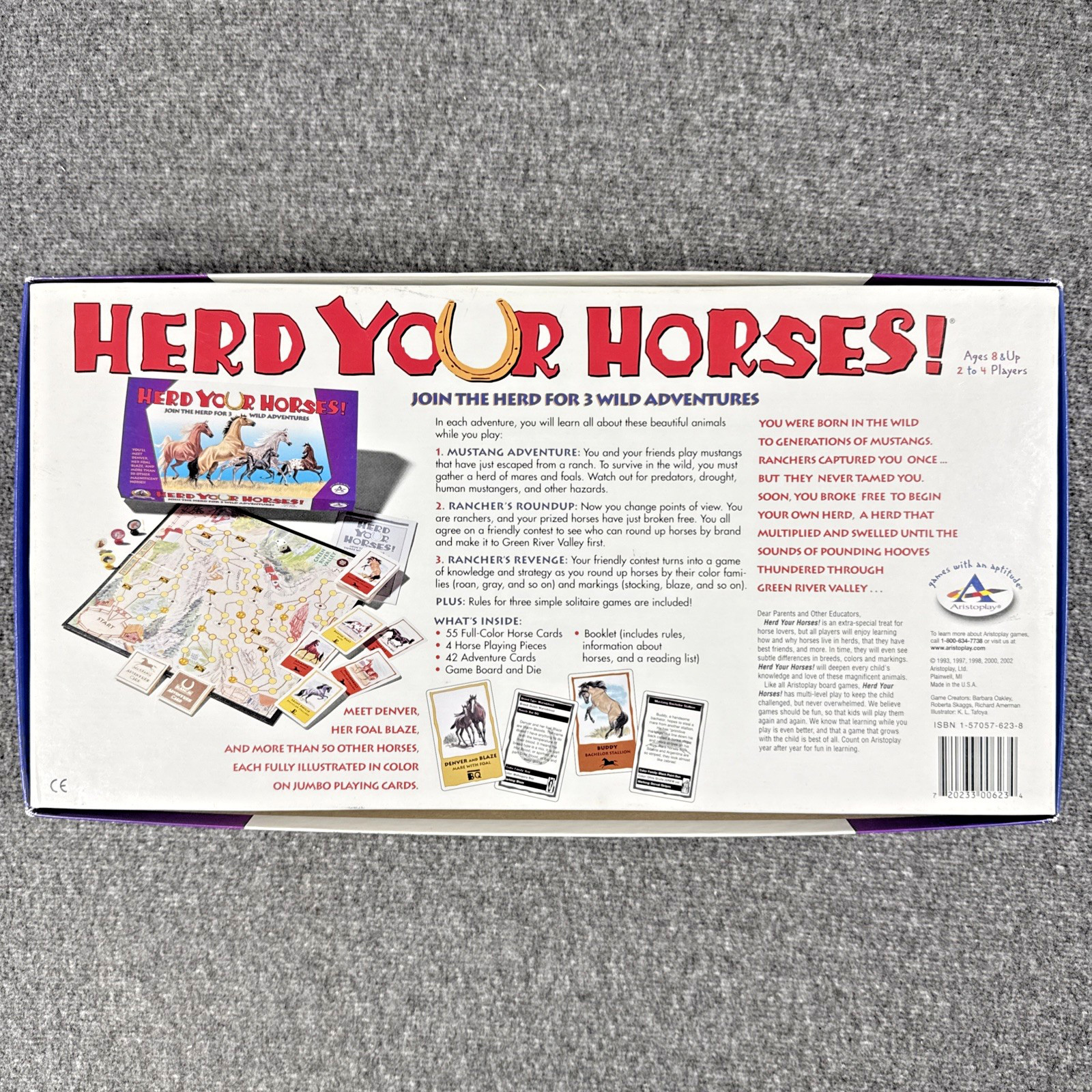 Herd Your Horses! Horse Themed Board Game Complete 2002 Aristoplay 1 Day Ship!👍