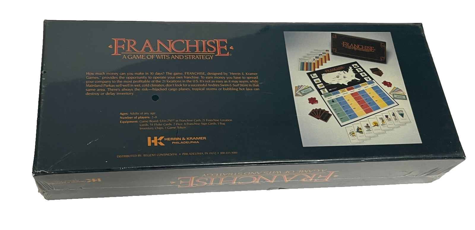 FRANCHISE A Game of Wits and Strategy Board Game Herrin & Kramer NEW SEALED