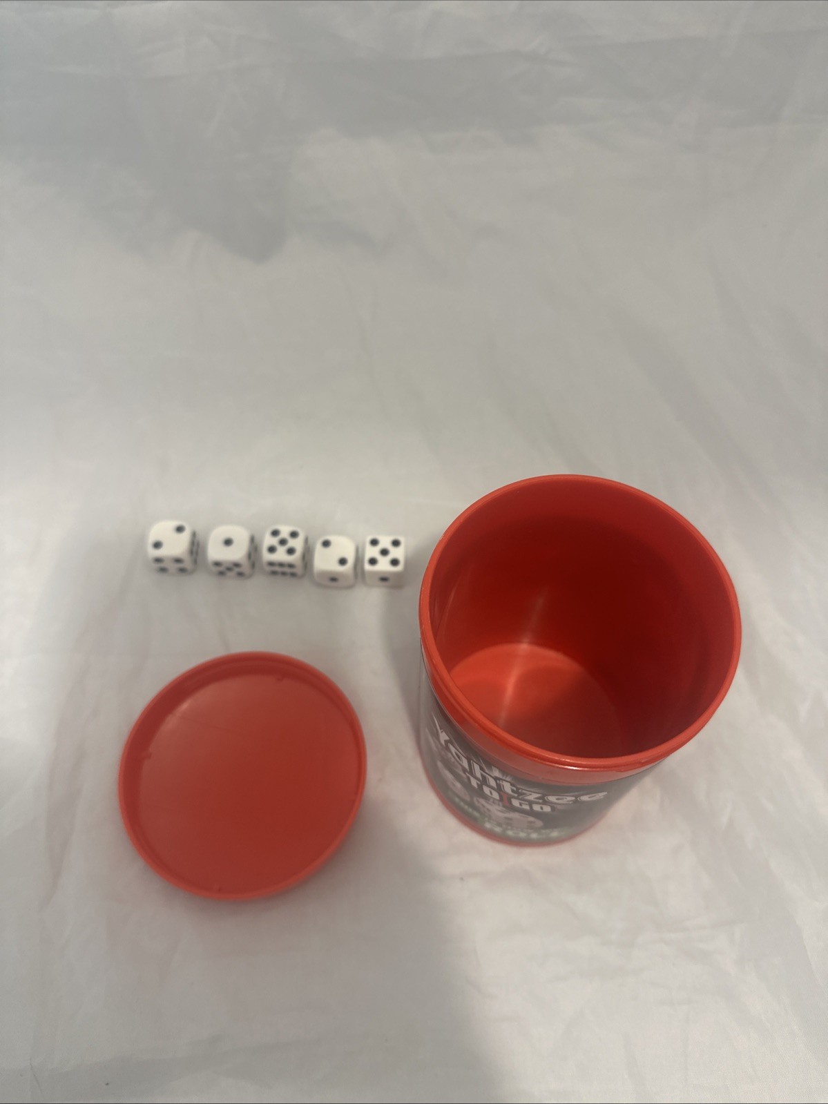 YAHTZEE TO GO TRAVEL GAME Container And 5 Dice – No Score Sheets Or Instructions