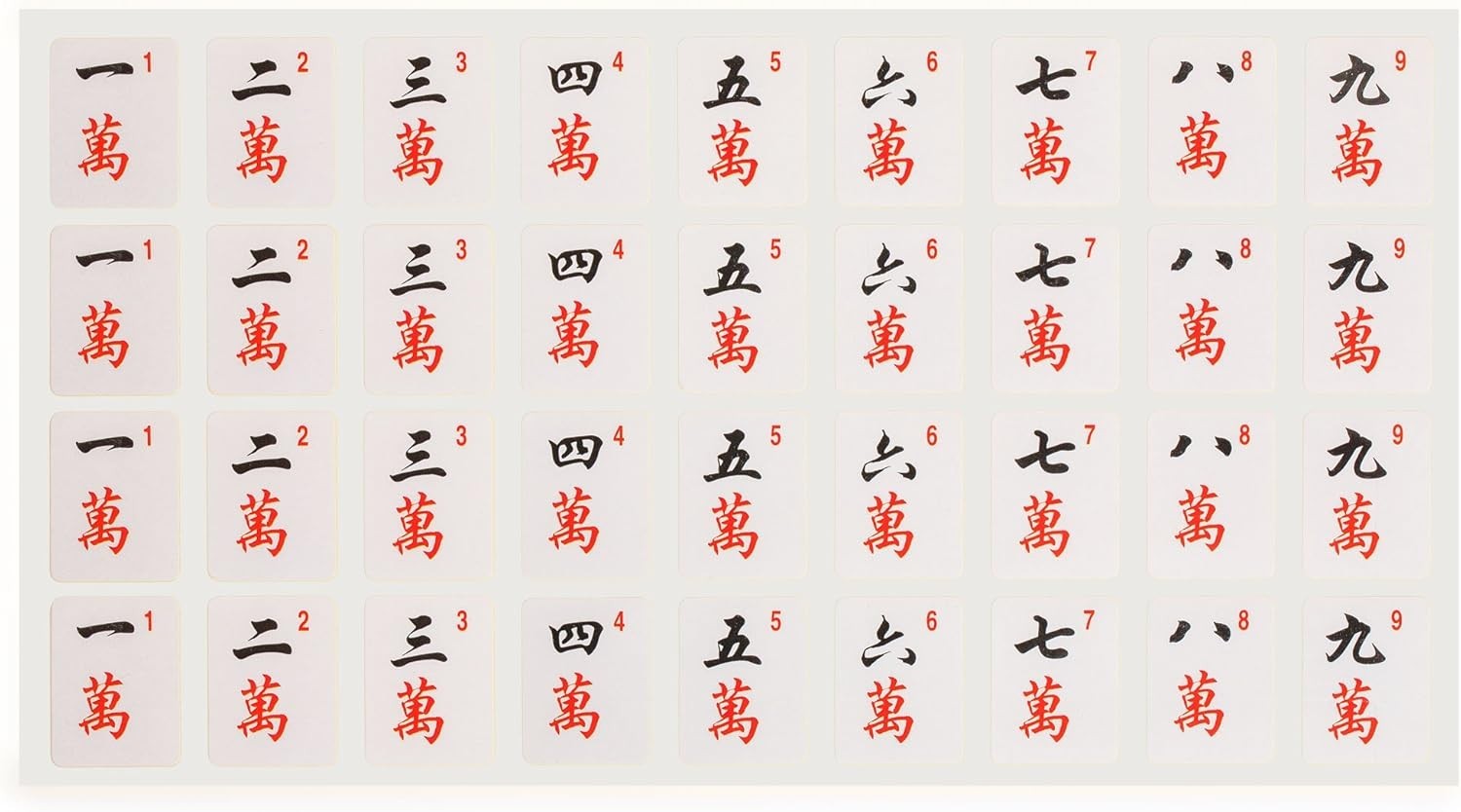Yellow Mountain Imports American Mahjong Tile Decal Stickers 180pc Set