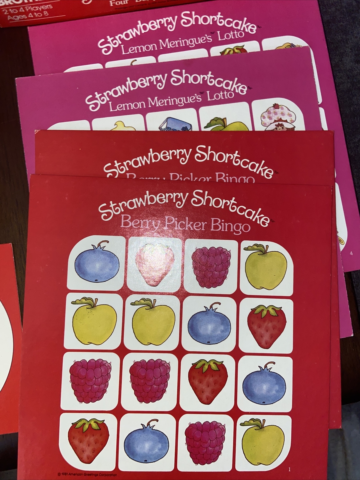 Strawberry Shortcake Game Basket Four Berry Fun Games By Parker Brothers