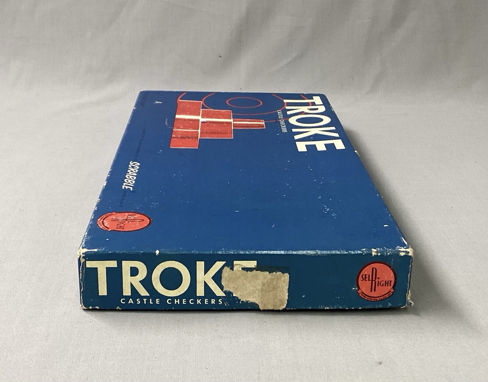 Vintage 1961 Selchow & Righter Co Troke Castle Checkers Board Game Complete