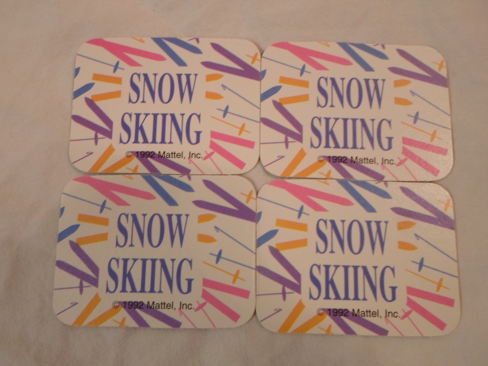*Replacement Parts* Barbie Dream Board Game 1992 *Lot 4 Snow Skiing Date Cards*