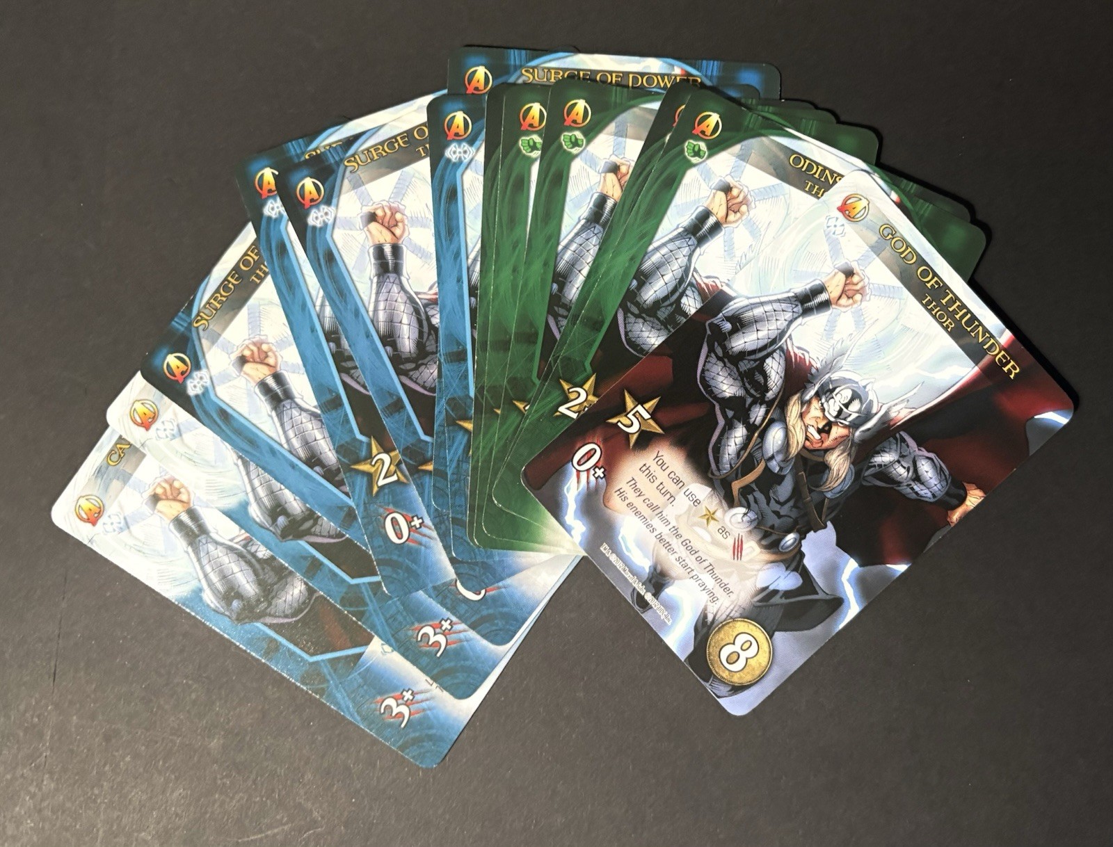 2012 Legendary Marvel Deck Building Game Replacement 14 Thor Cards