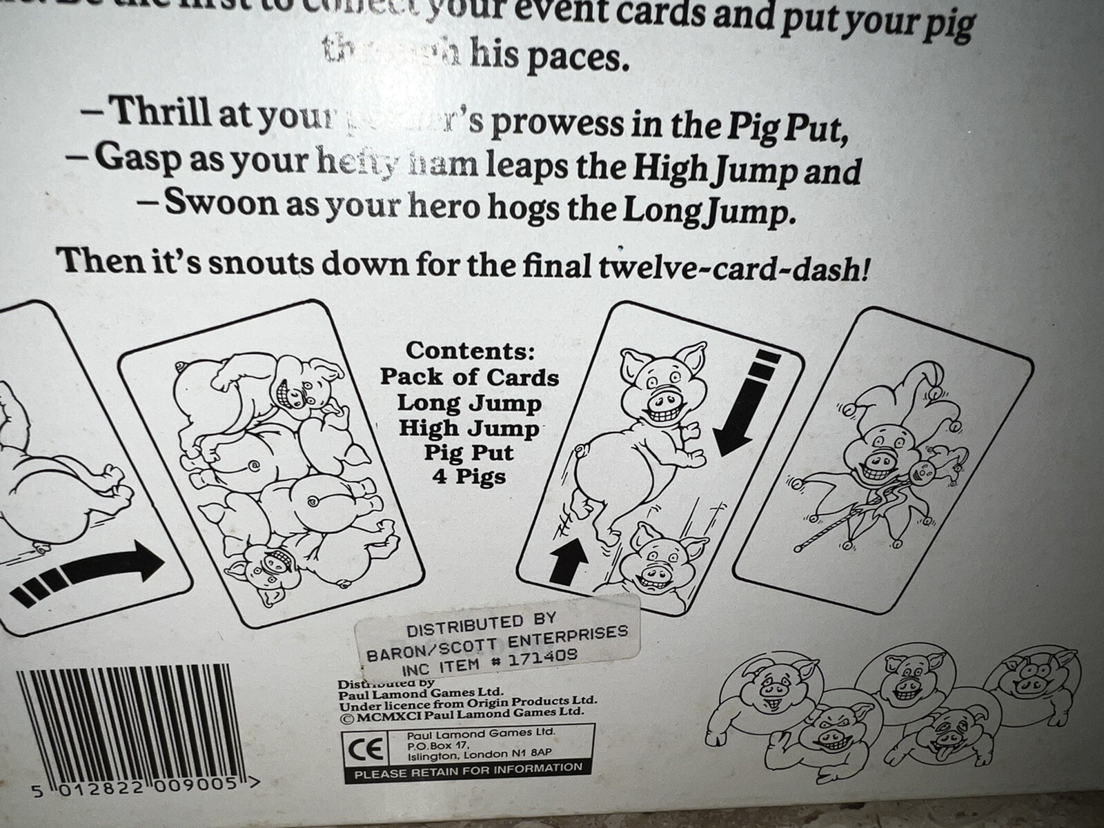 The Olympigs Skill And Action Card Game-1991 COMPLETE