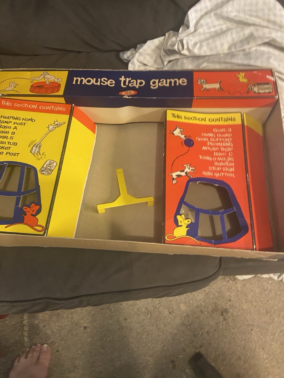 Vintage- 1963 Mouse Trap Board Game – Ideal Original Box – Complete